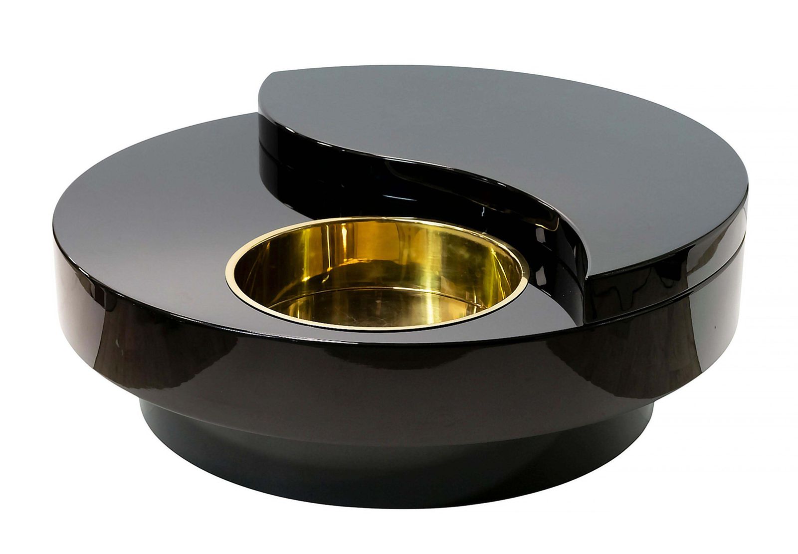 Italian Mid Century Yin Yang Coffee Cocktail Table, Willy Rizzo, Circa 1970 photo 9633.0