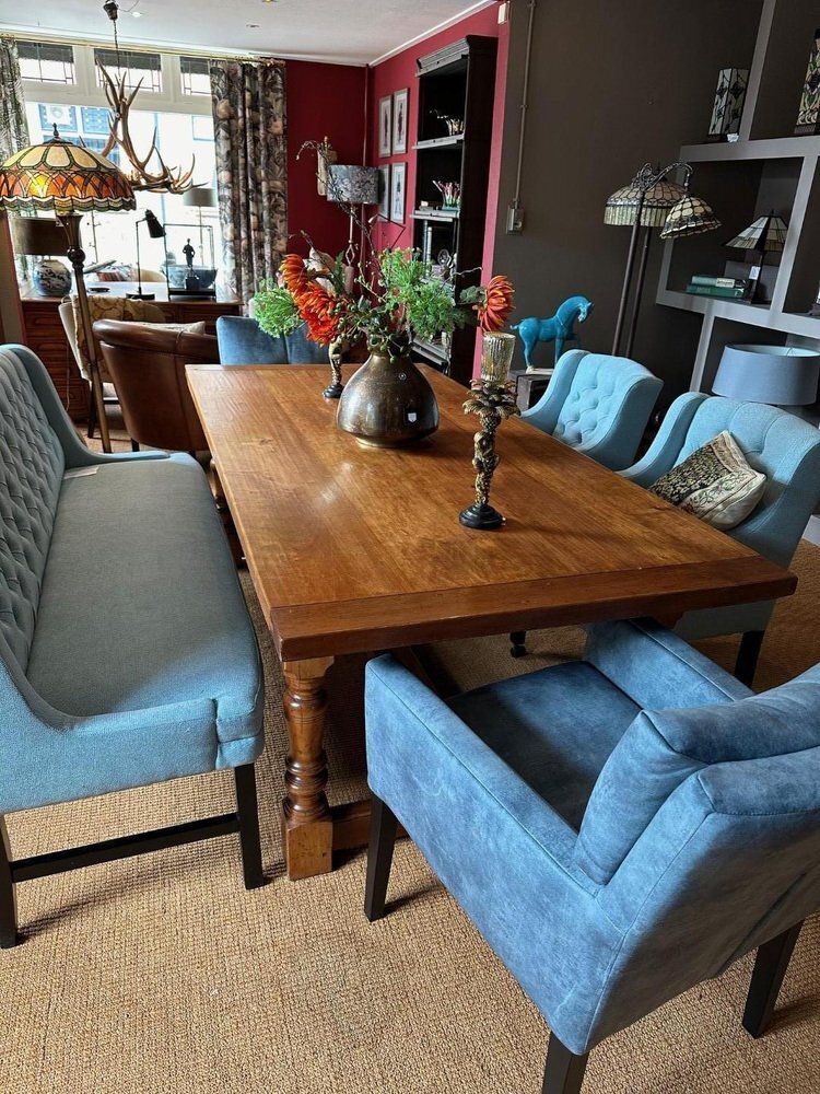 Cherry Country Dining Table, 1990s photo Furniture