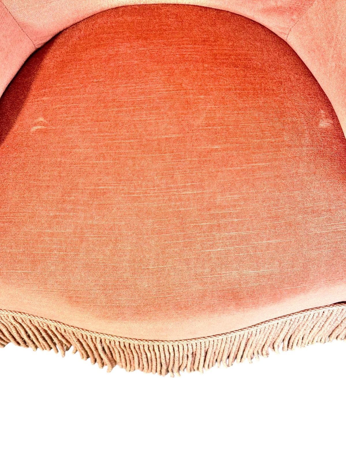 19th Century French Velvet Armchair With Tassel Fringe Trim photo for sale