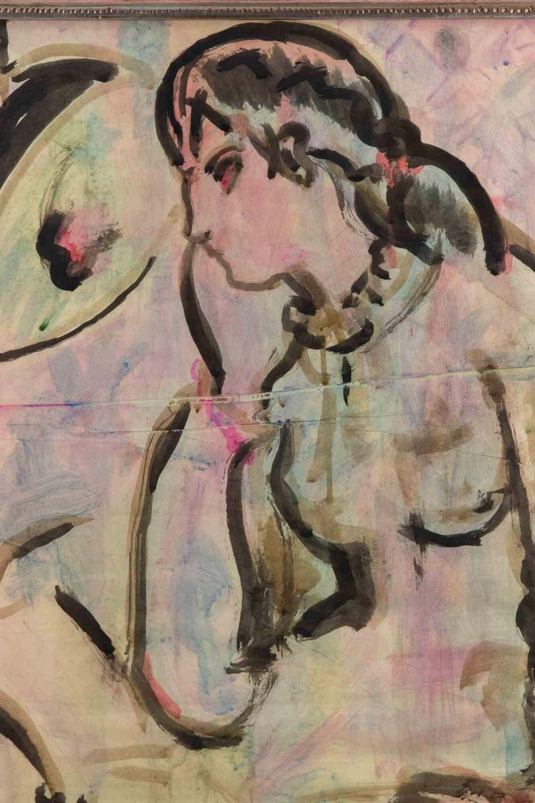 Sirio Pellegrinipensive Nude   Watercolor By Sirio Pellegrini   1960s1960s photo furniture