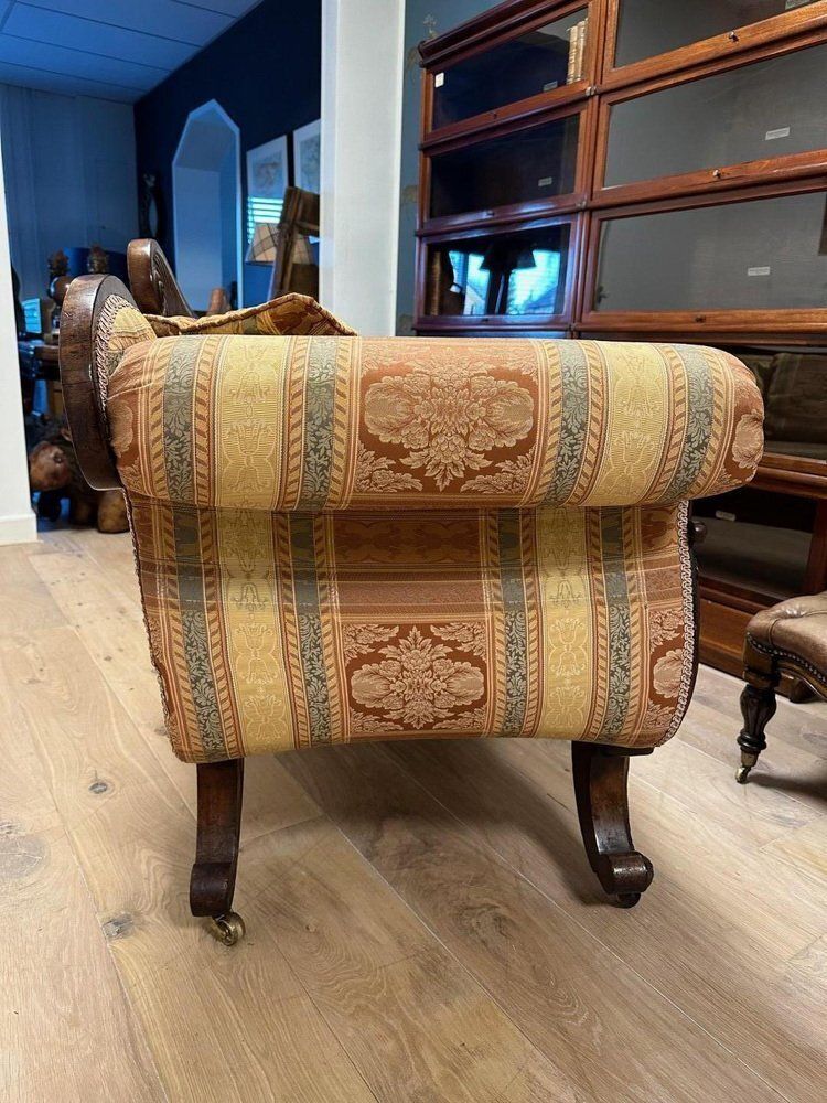 Antique Regency Mahogany Three Seater Sofa photo Furniture