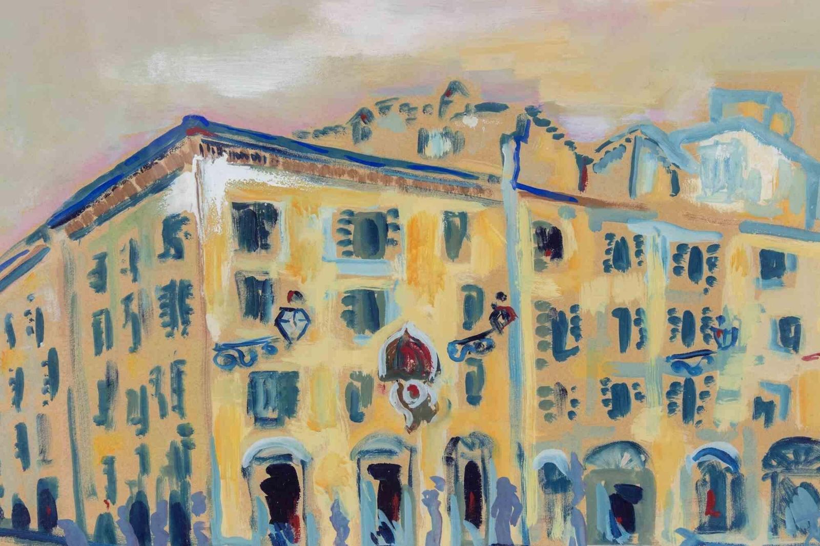 Sirio Pellegriniview Of Via Di Panico, Rome   Mixed Media By Sirio Pellegrini   19691969 photo furniture