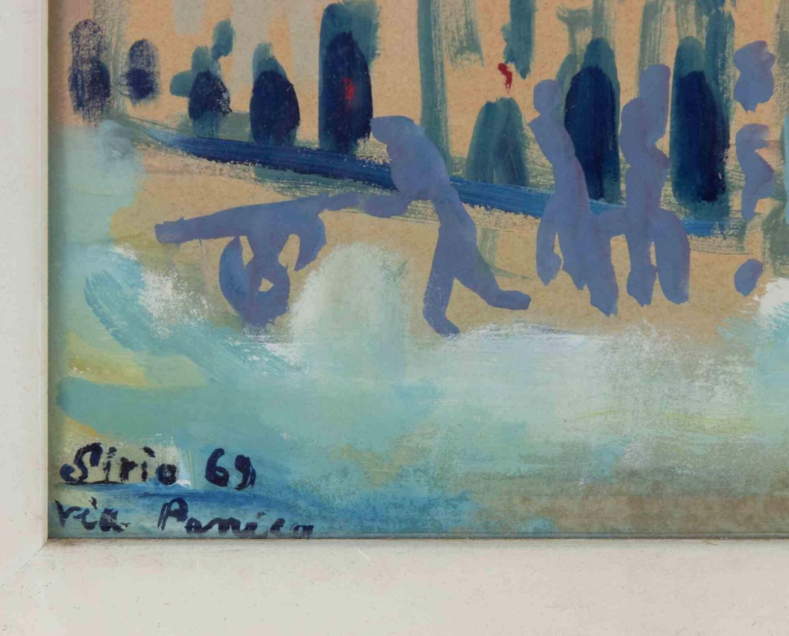 Sirio Pellegriniview Of Via Di Panico, Rome   Mixed Media By Sirio Pellegrini   19691969 photo for sale