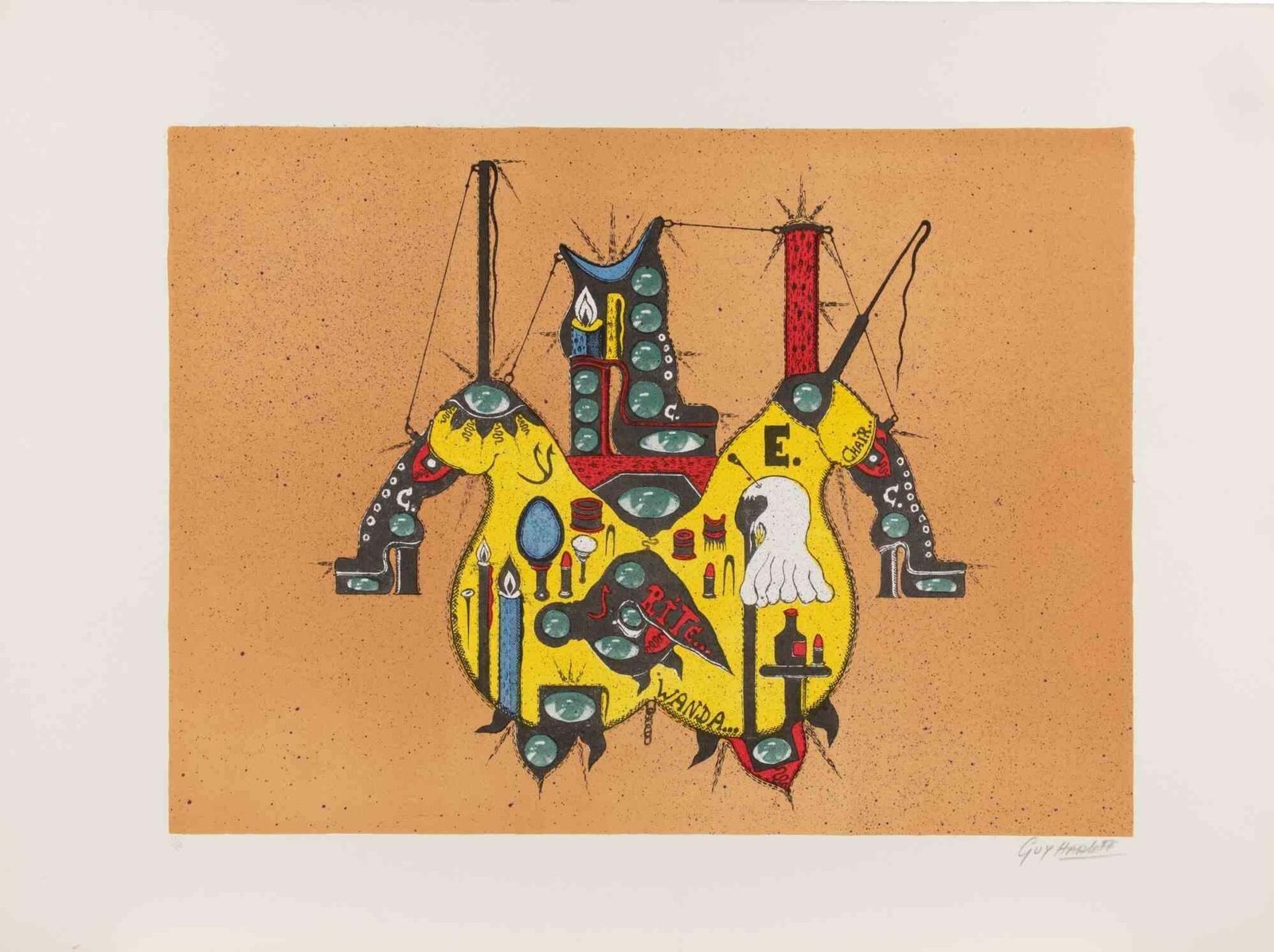 Guy Harloffuntitled  Screenprint By Guy Harloff   1970s1970s