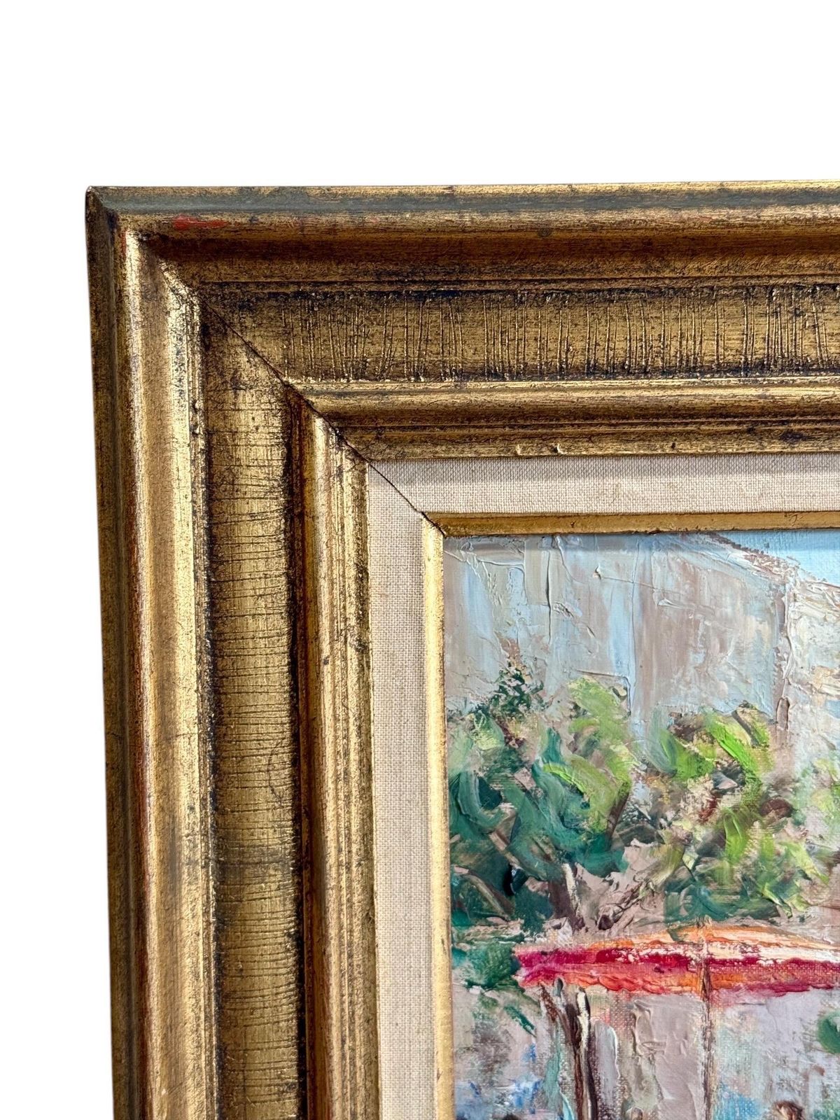 Oil On Canvas 'French Market Scene' By L. David Vernay photo furniture