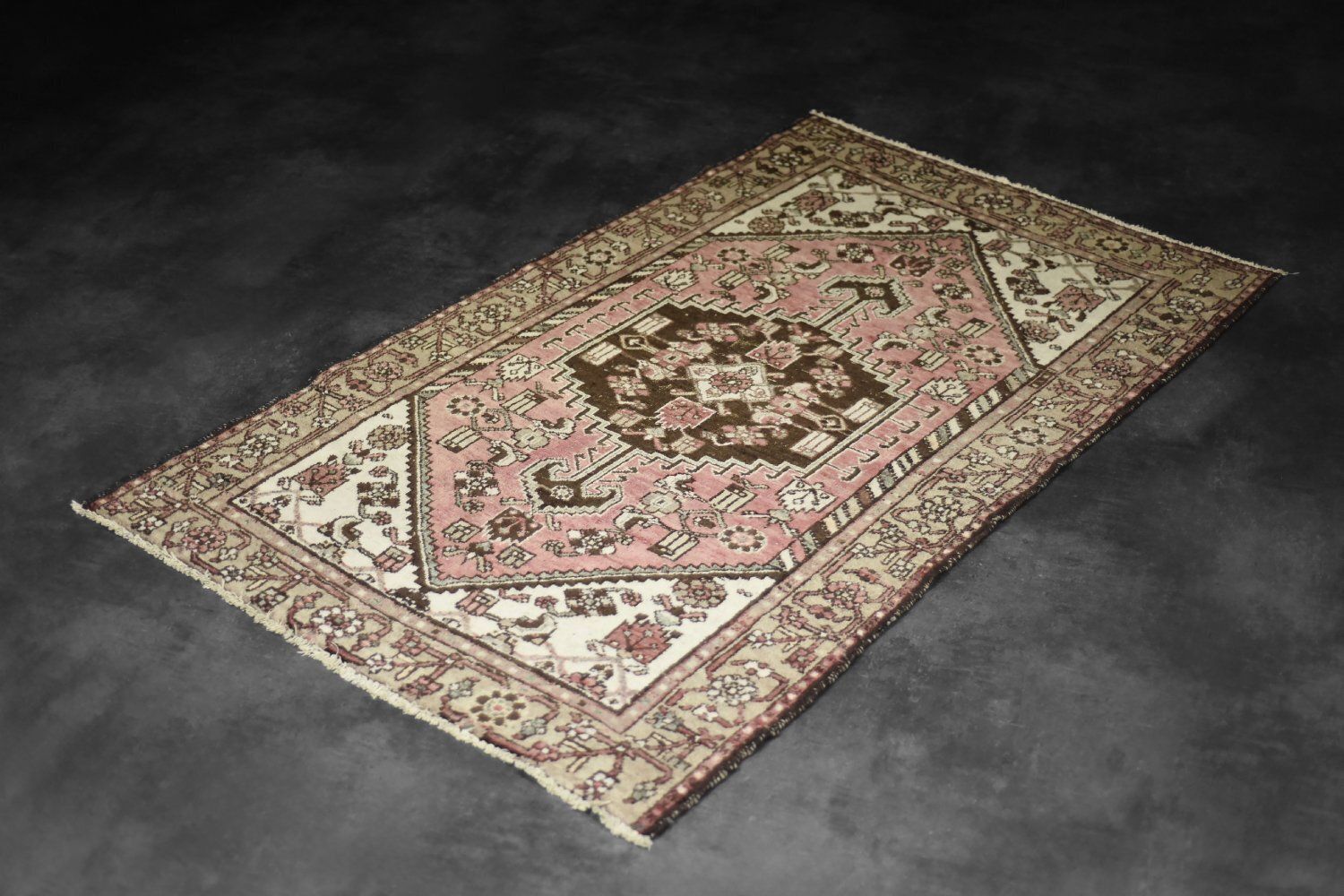 Vintage Middle Eastern Hand Woven Hamadan Rug, 1960s