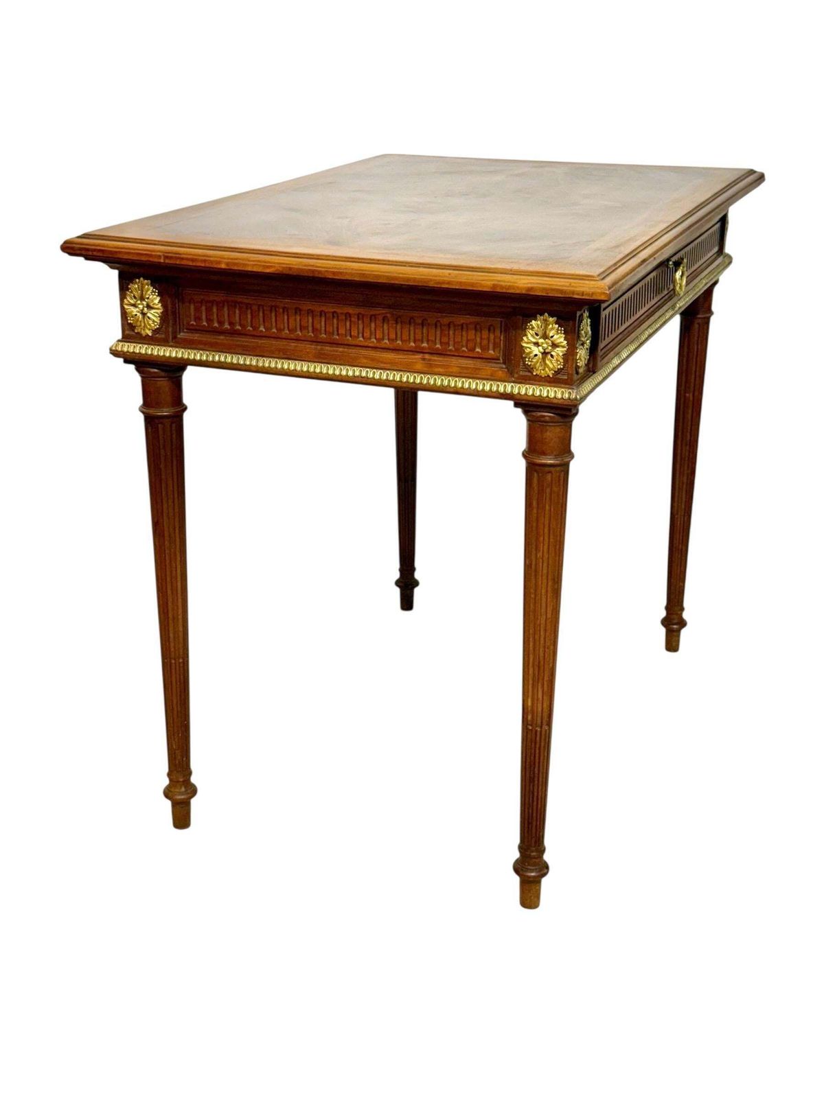 Louis XVI Style Writing Table With Gilt Bronze Mounts, 19th Century photo vinterior