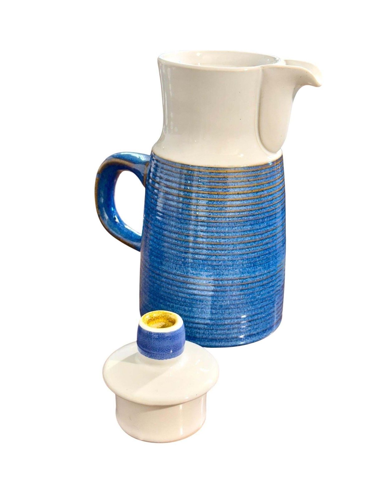 925.0 Denby England, Blue And White Coffee Set, Mid 20th Century photo