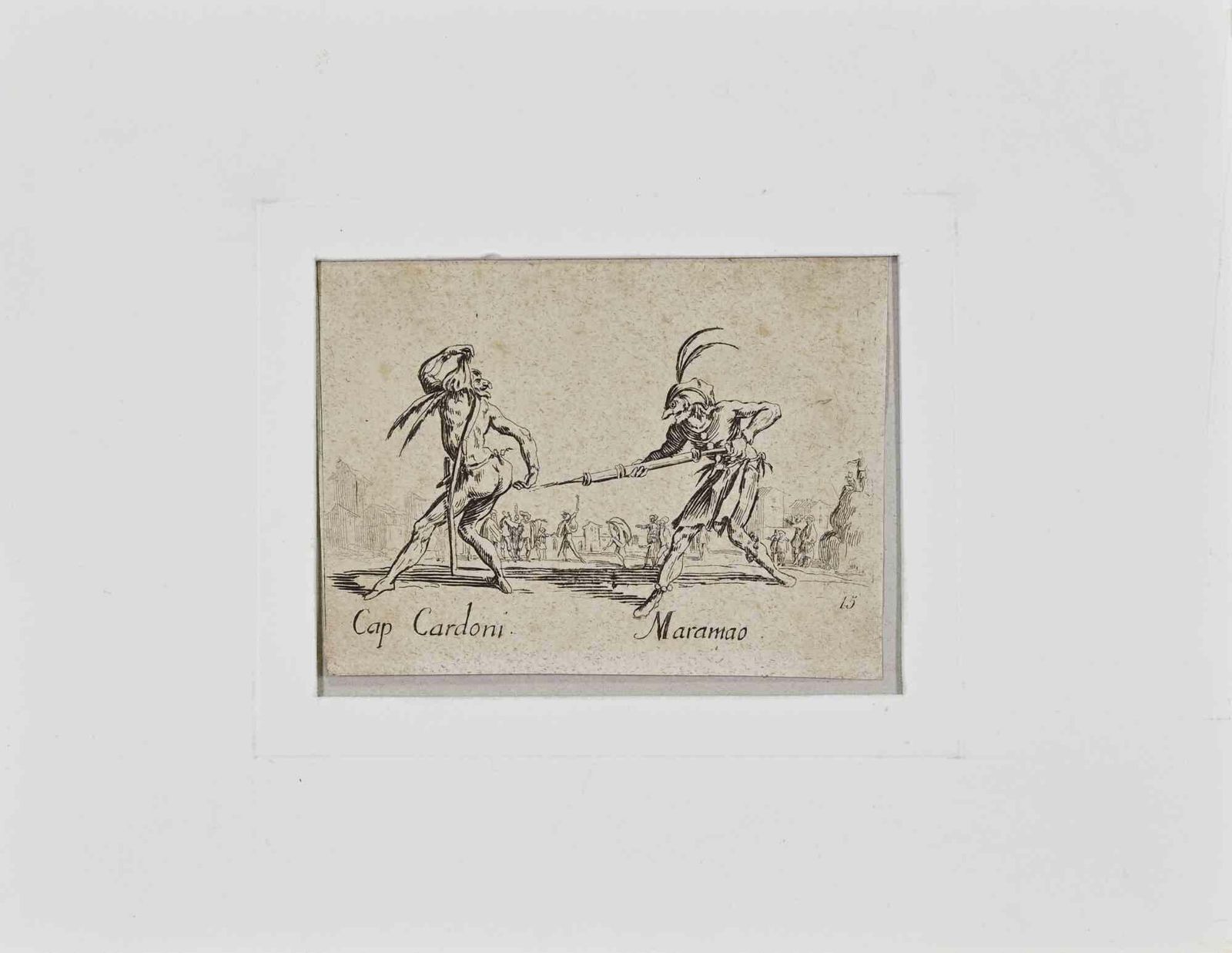 Jacques Callotcap. Cardoni And Maramao   Etching By Jacques Callot   1621/221621/22