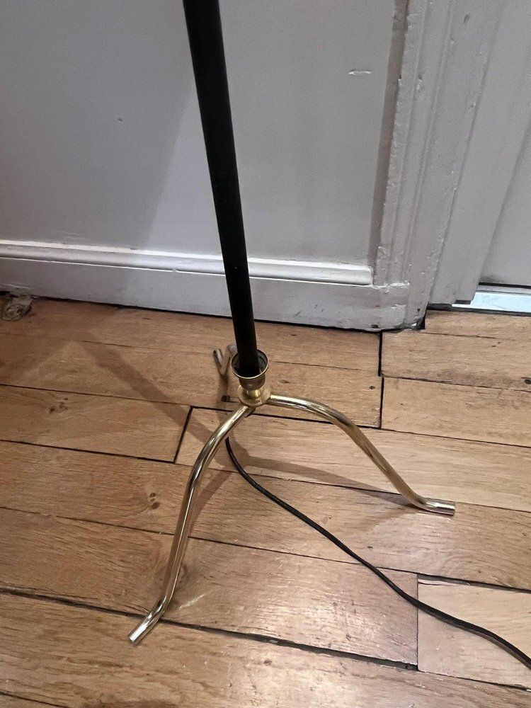 Floor Lamp In Brass & Metal, 1950s photo vinterior