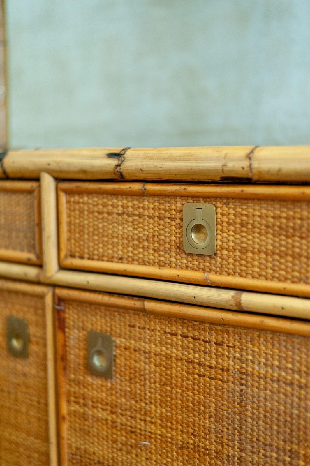 Pair Of Rattan Bookshelf – 1980s photo vinterior