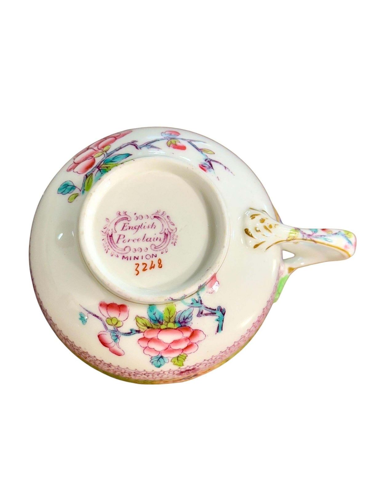 19th Century Set Of 7 English Porcelain Tea Cups & Saucers, 6 Signed Minton photo for sale