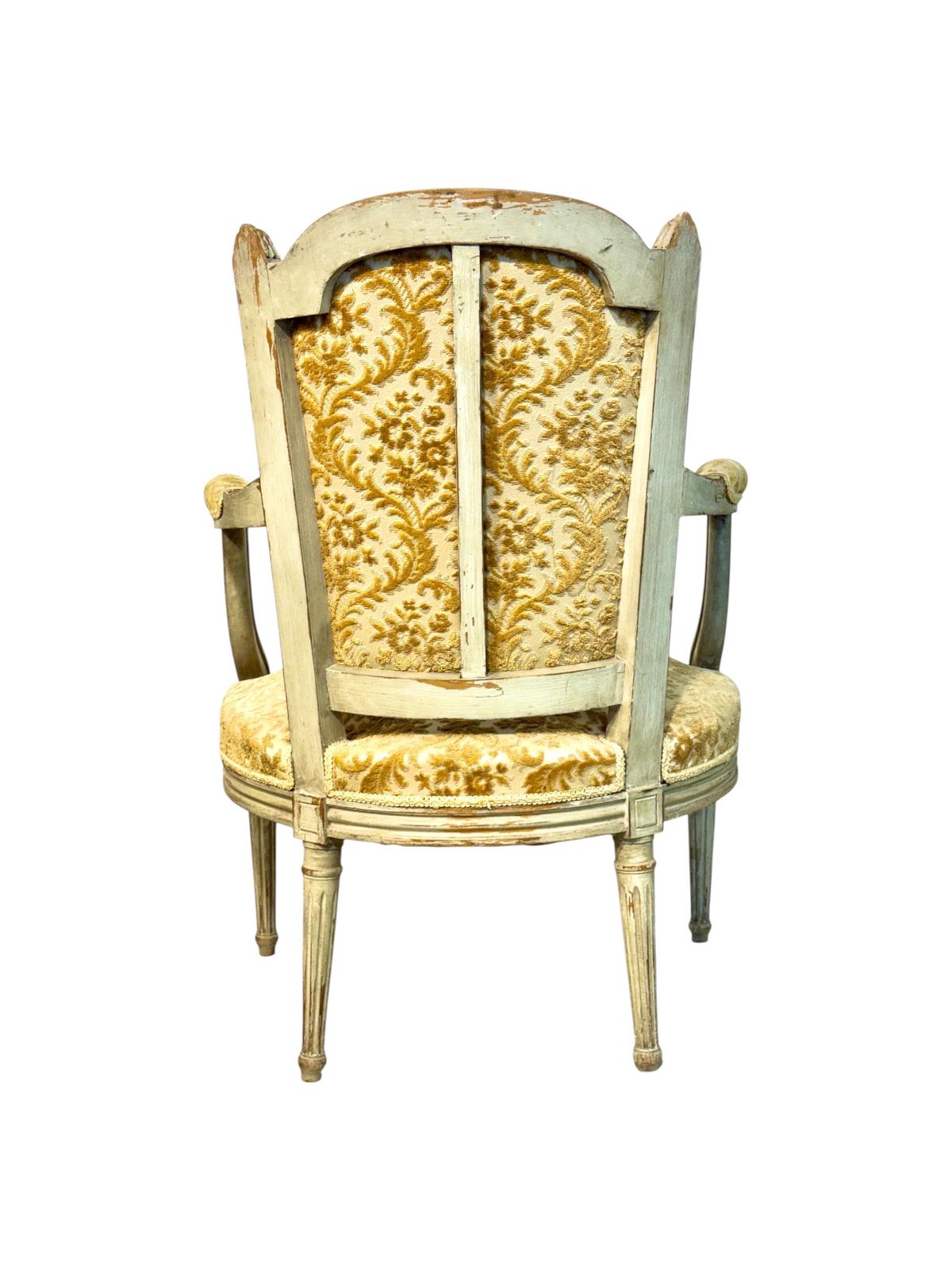 photo vinterior 19th Century Louis XVI Style Armchair With Chapeau De Gendarme Backrest