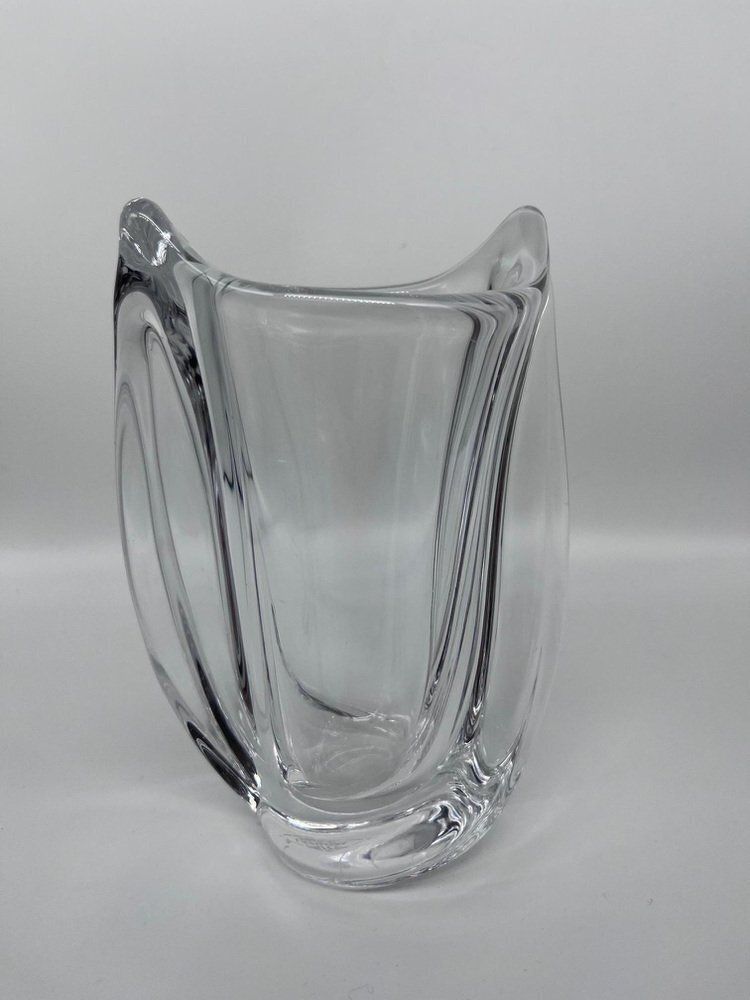 Vintage Crystal Vase From The Cristallerie Of Vannes, 1970s photo buy