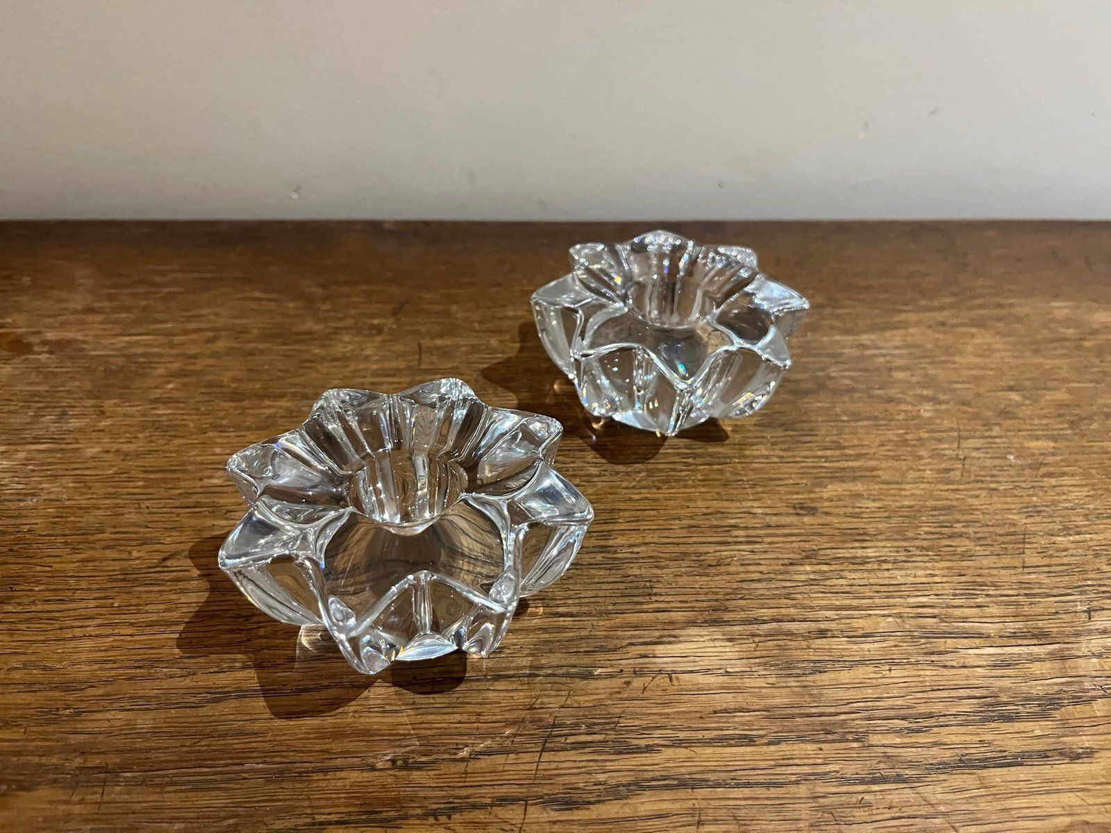 Crystal Candlesticks By Pierre Davesn, Set Of 2