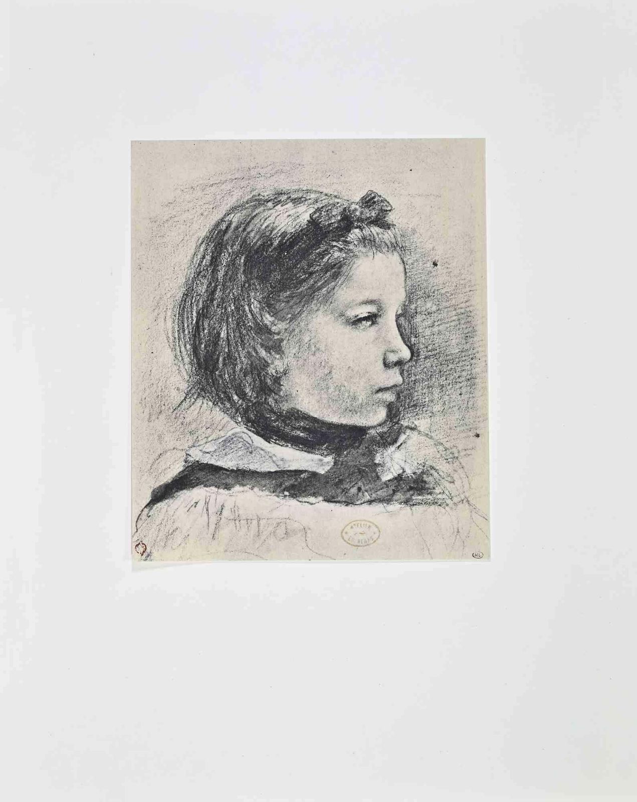 Portrait De Giulia Belelli   Lithograph After Edgar Degas   Late 20th Centurylate 20th Century