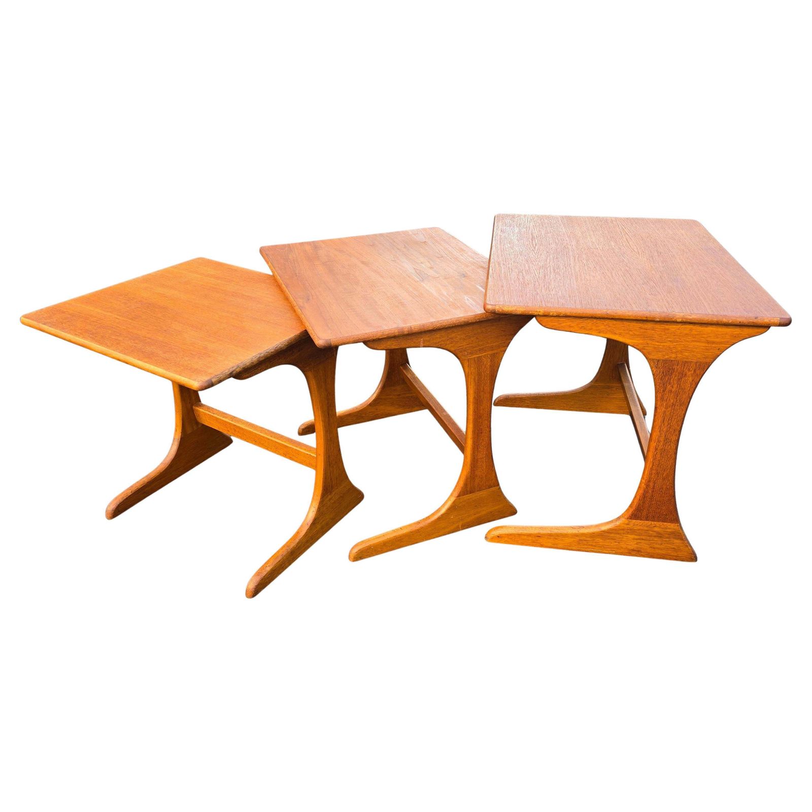 Scandinavian Teak Nesting Tables, Set Of Three, 1950s–1960s