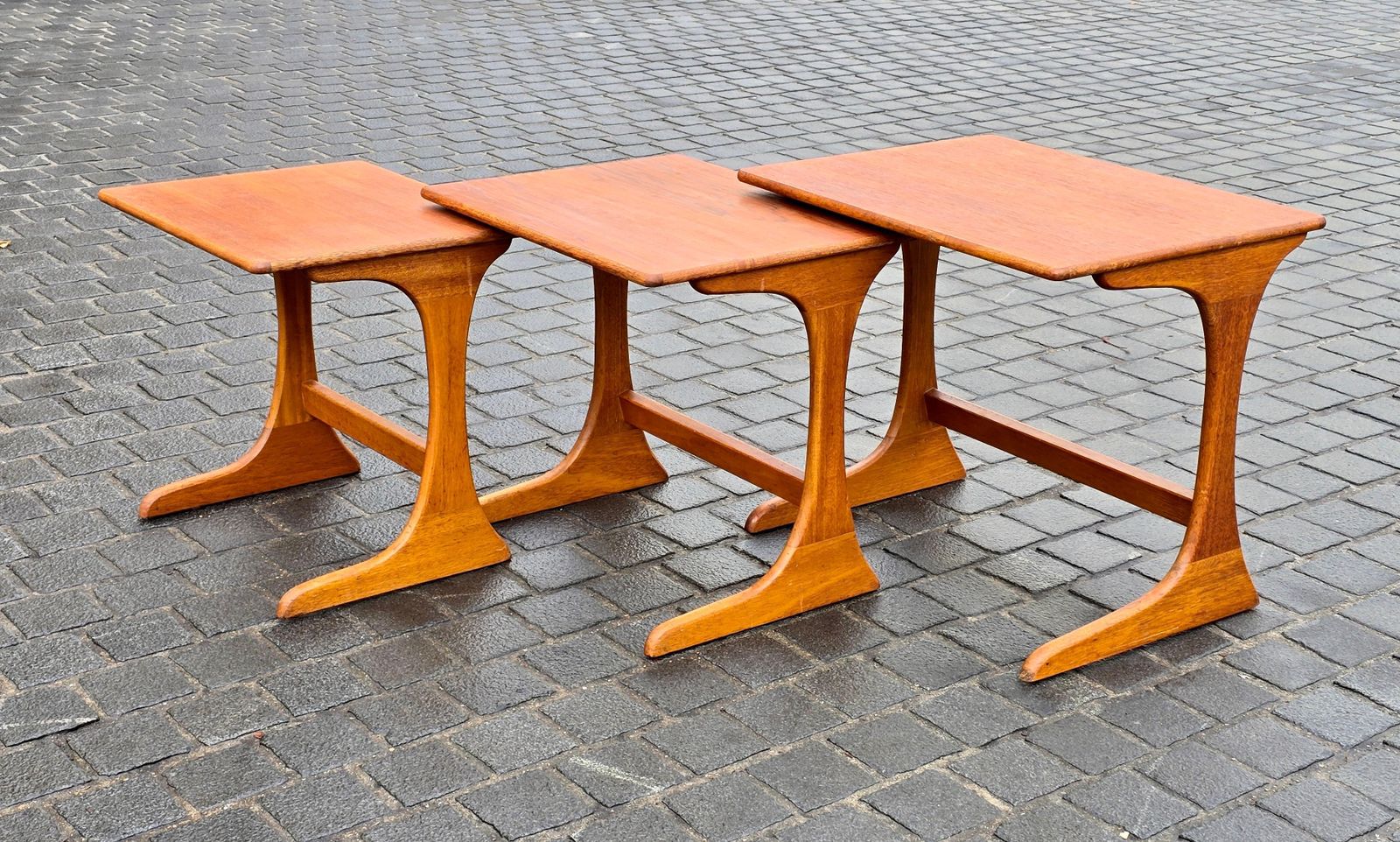 Scandinavian Teak Nesting Tables, Set Of Three, 1950s–1960s photo buy