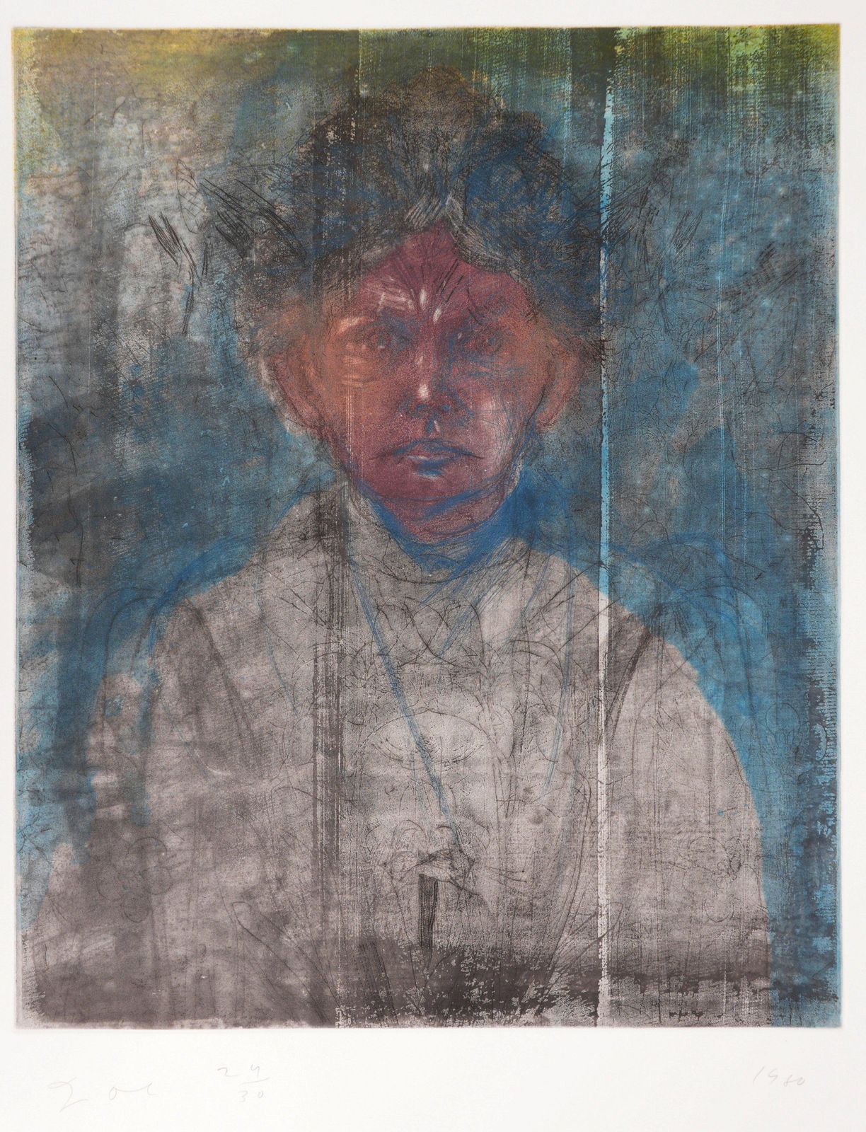 Jim Dinenancy Outside In July XIII (Dissolving In Eden)   Original Handsigned Etching1980 photo for sale