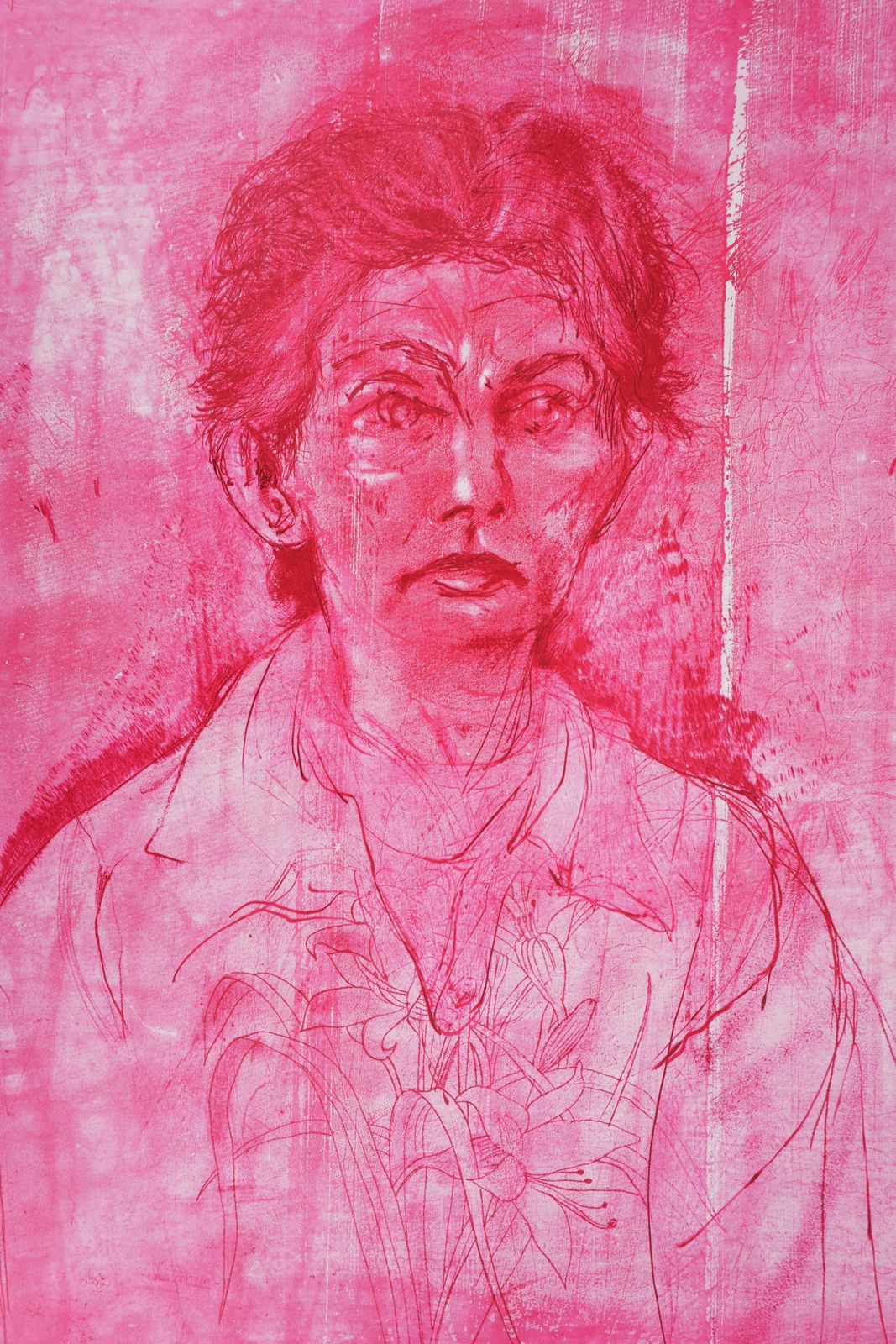 Jim Dinenancy Outside In July XVII (The Reddish One)   Original Handsigned Etching1981 photo Art