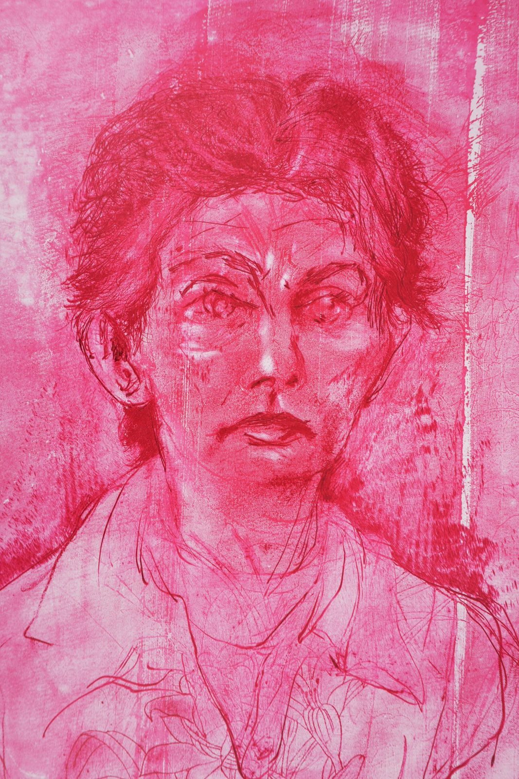 Jim Dinenancy Outside In July XVII (The Reddish One)   Original Handsigned Etching1981 photo 1387.0