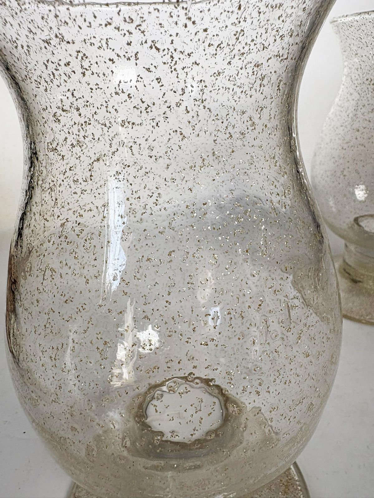 Pair Of Bubble Glass Candle Holders, France, 1970 photo vinterior