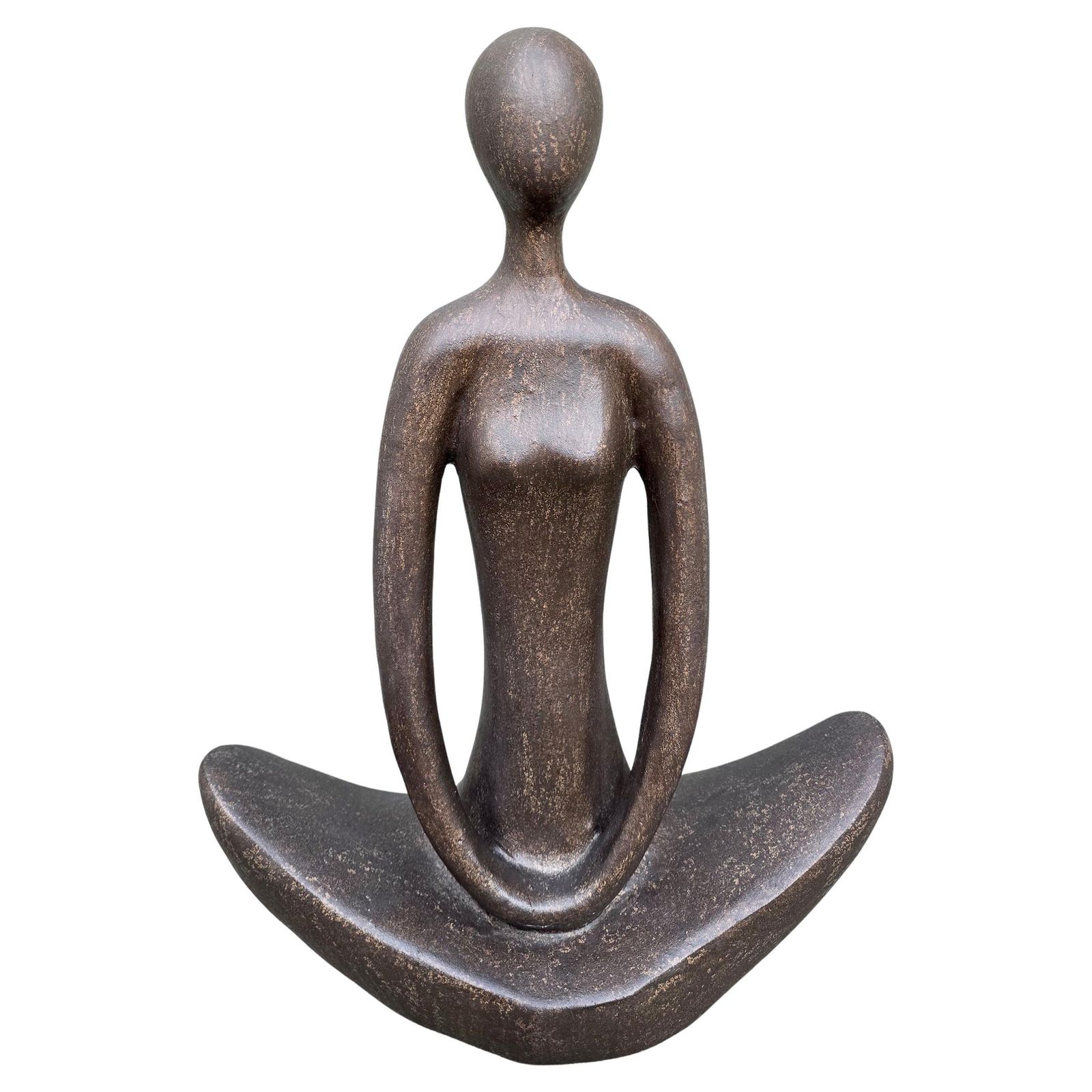 Large Meditative Abstract Ceramic Yoga Figure Sculpture, Europe, 1960s