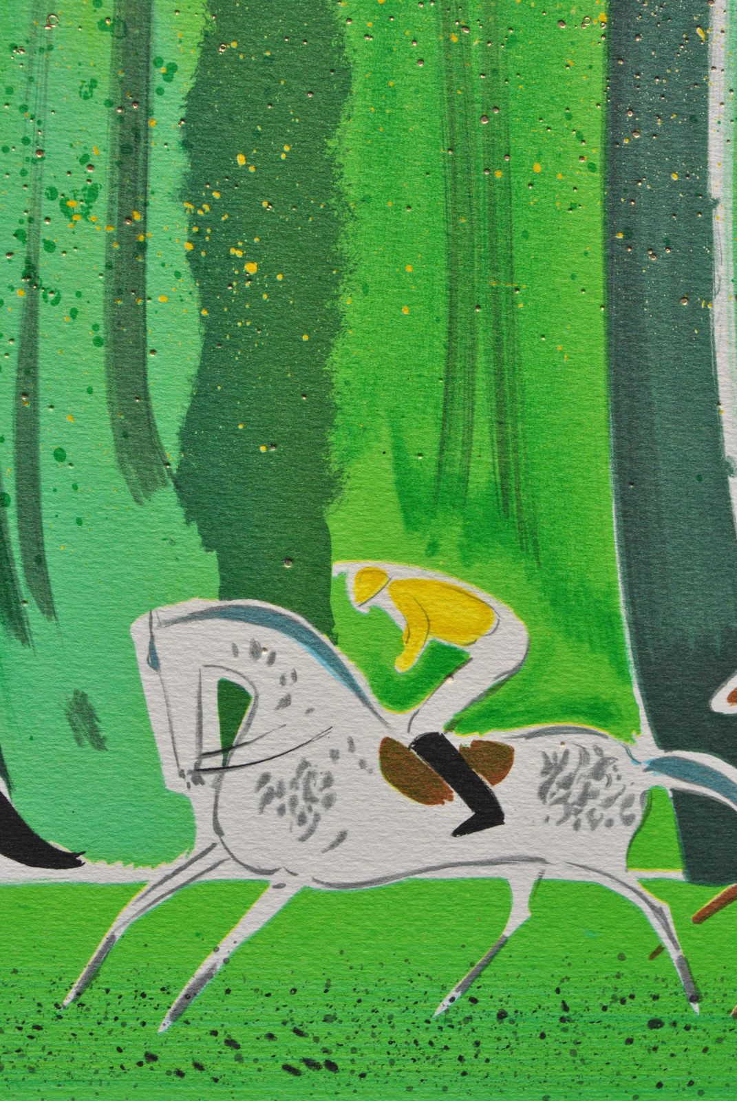 Art Serge Lassushorses : Riders In Summer   Original Lithograph, Handsigned & Ltd /2501982 photo