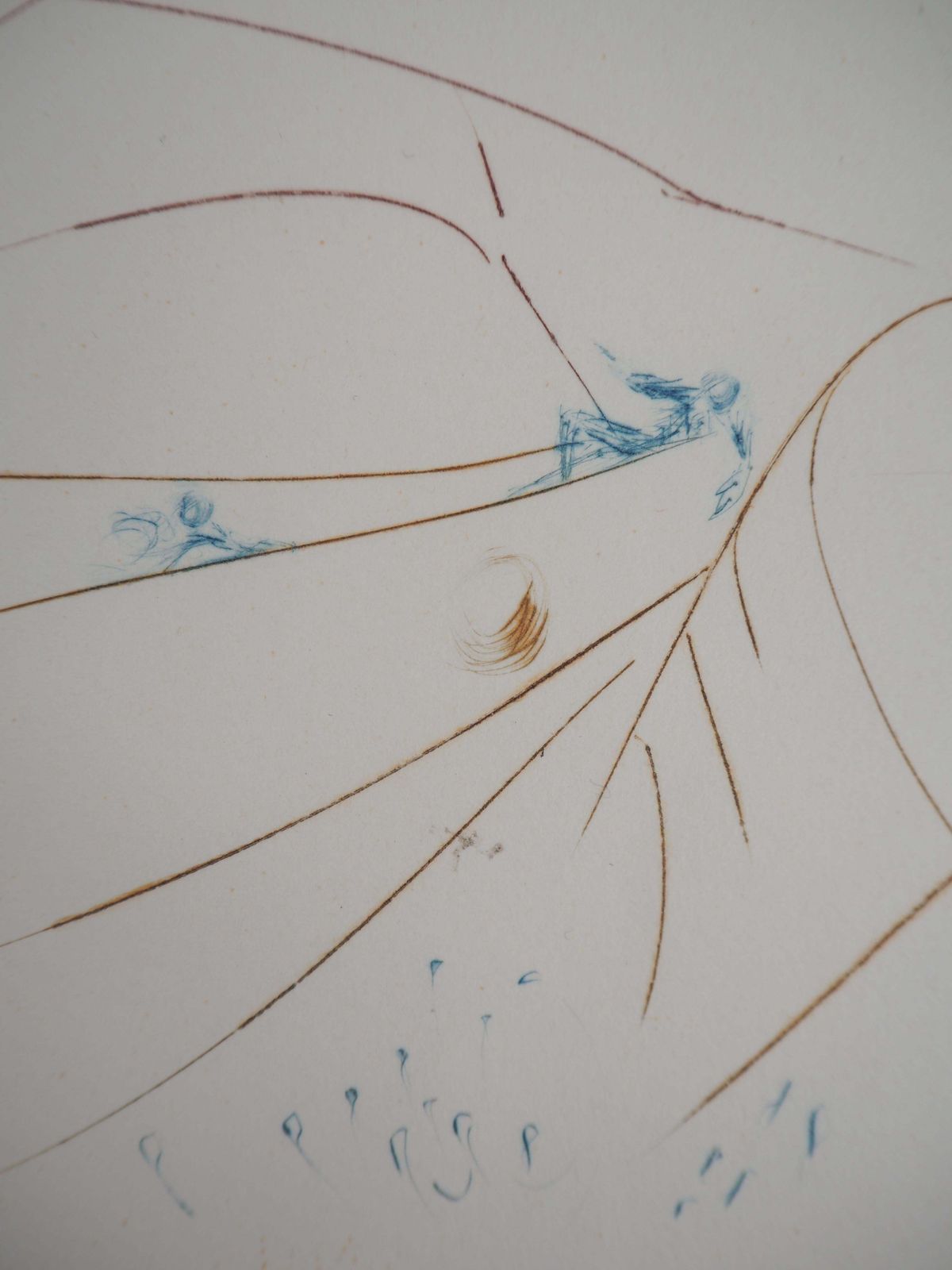 Salvador Dalí­Surrealist Boat (Vaisseau Fantome)   Original Handsigned Etching   (Field #69 7)1969 photo vintage