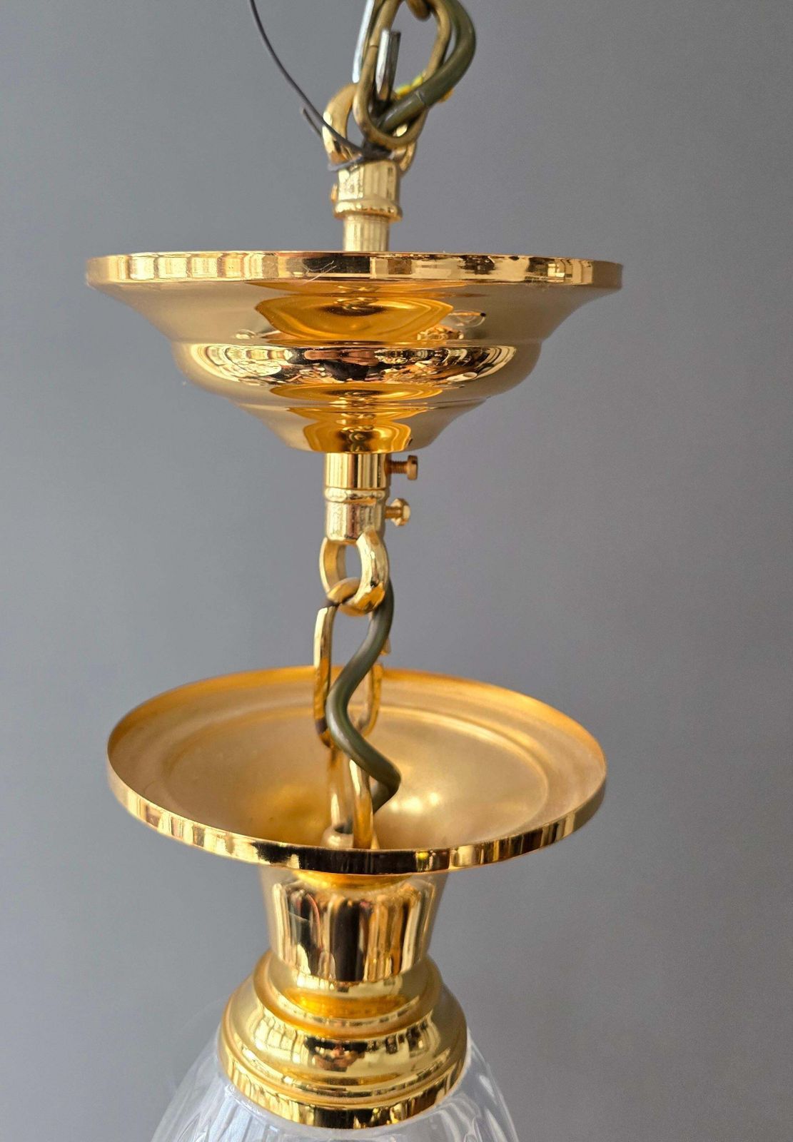 photo vinterior Two Luxurious Clear Glass And Gilt Brass Chandelier By Schuller, Spain