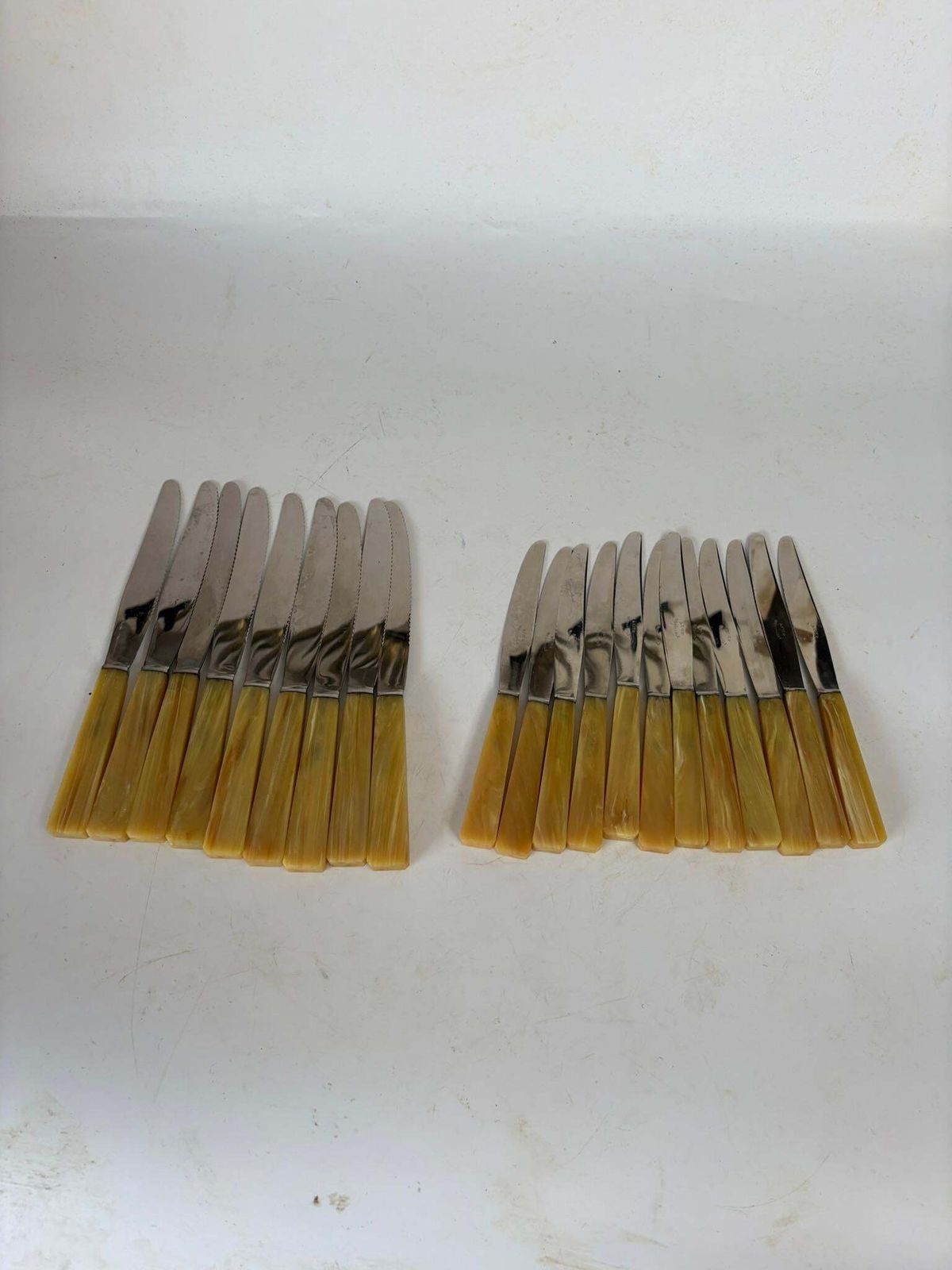Set Of 21 Bakelite And Stainless Steel Knives, France, 1970 photo vintage