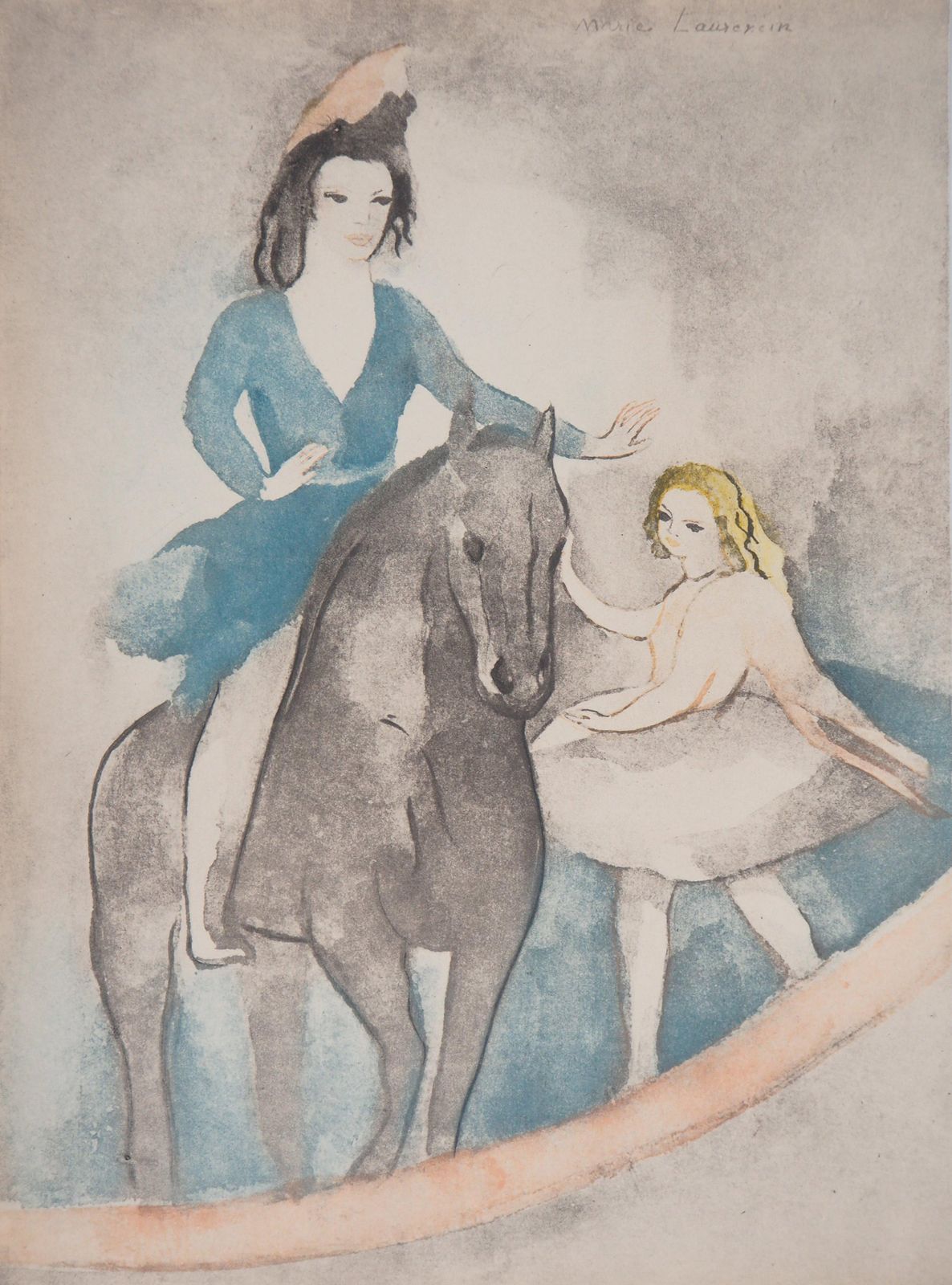 Marie Laurencinrider And Dancer   Original Etching1949