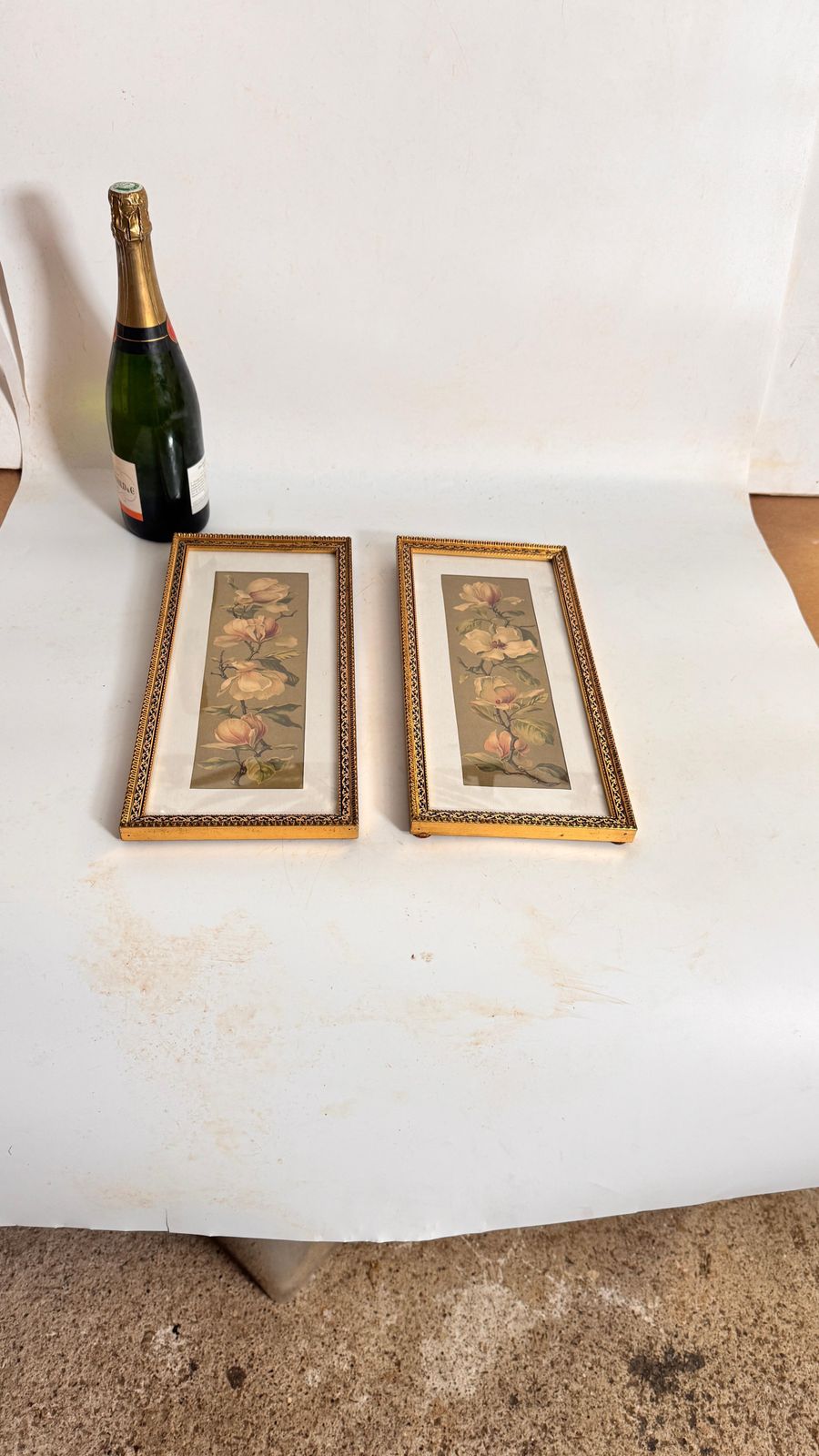 Pair Of Floral Engravings — France, 1920s photo furniture