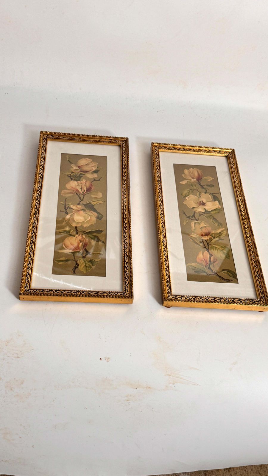 Pair Of Floral Engravings — France, 1920s photo Art