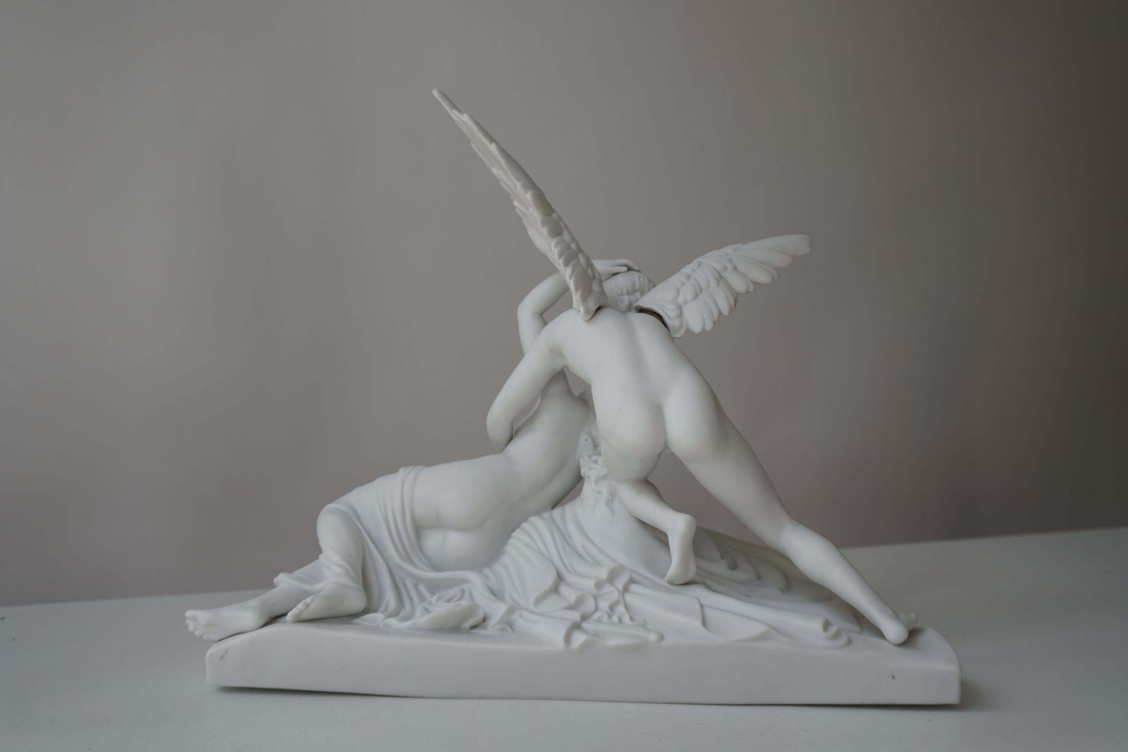 2623.0 Italian Biscuit Porcelain “Psyche Revived By Cupid’s Kiss”, Circa 1900 photo