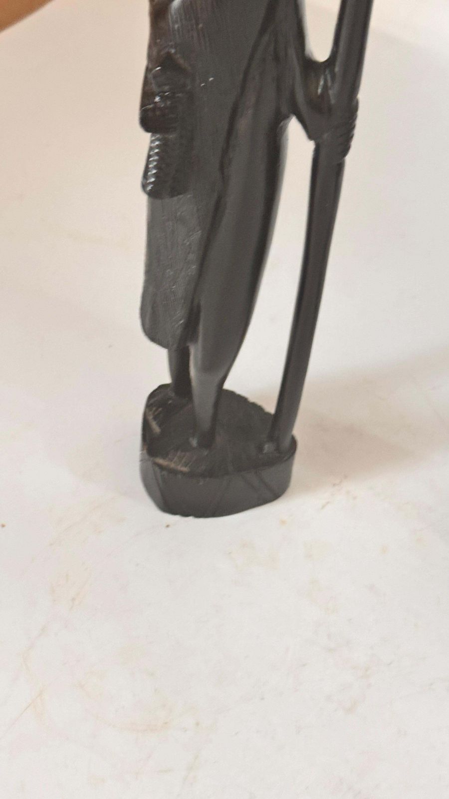Pair Of African Sculptures — Heavy Hardwood, Primitivist Style photo vintage