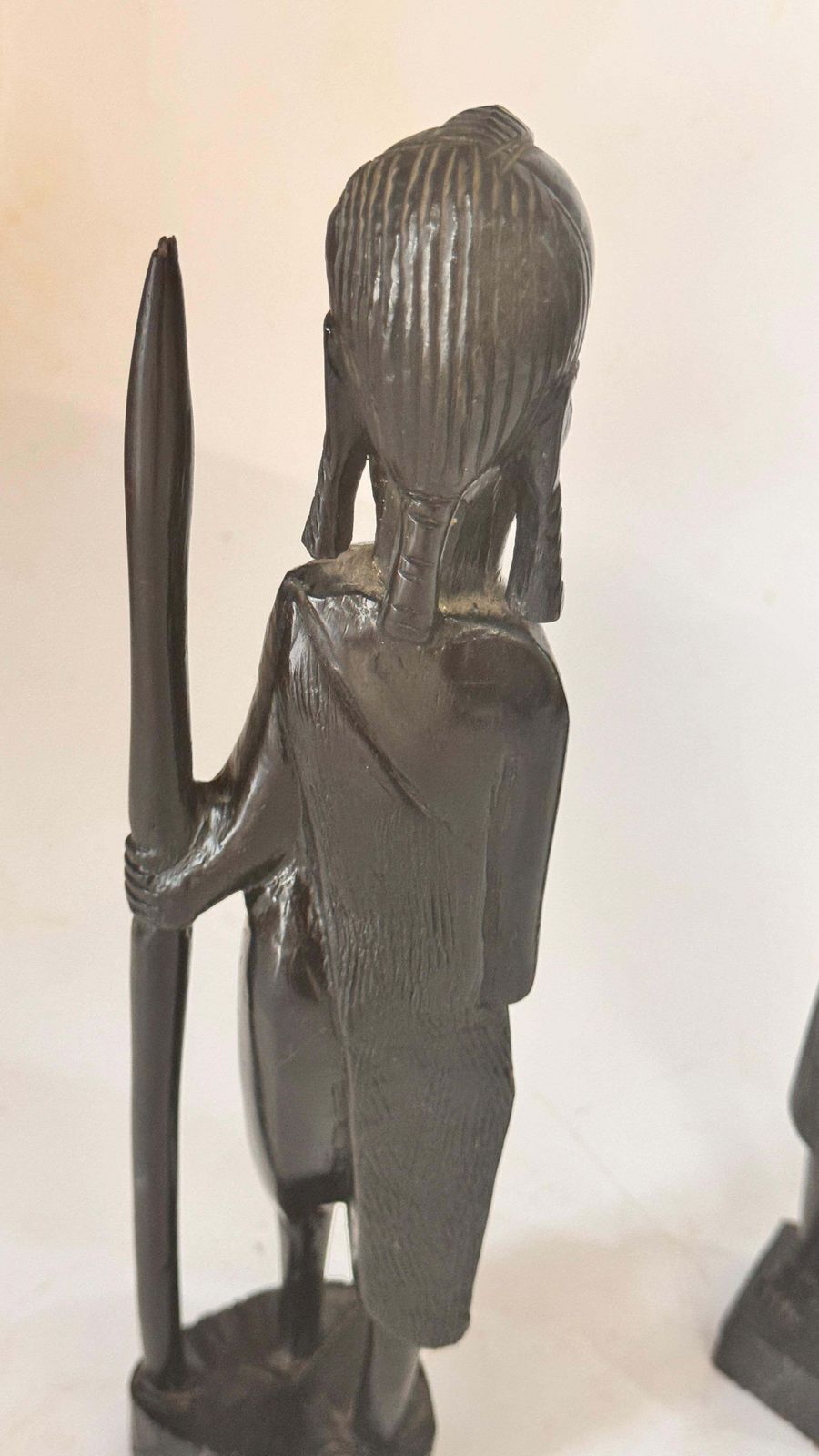 photo vinterior Pair Of African Sculptures — Heavy Hardwood, Primitivist Style