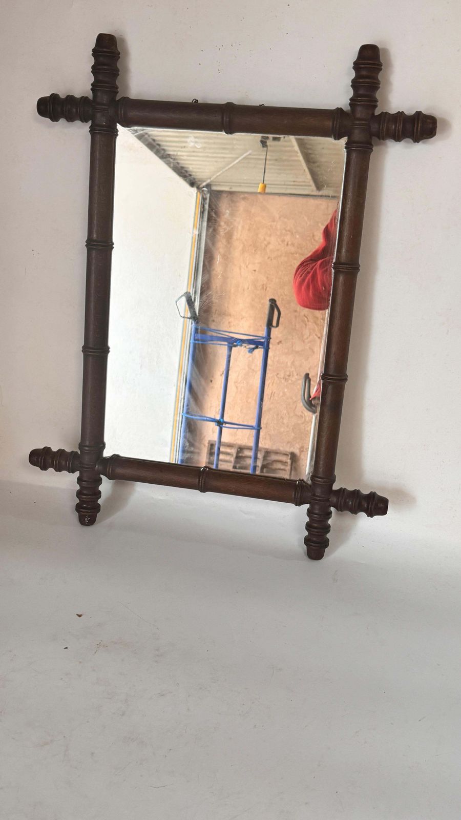 Carved Wooden Mirror — France, 1940s photo for sale