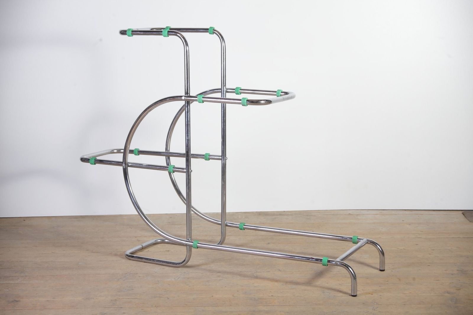 Tubular Chrome Flower Stand By Hynek Gottwald, 1950s photo vintage