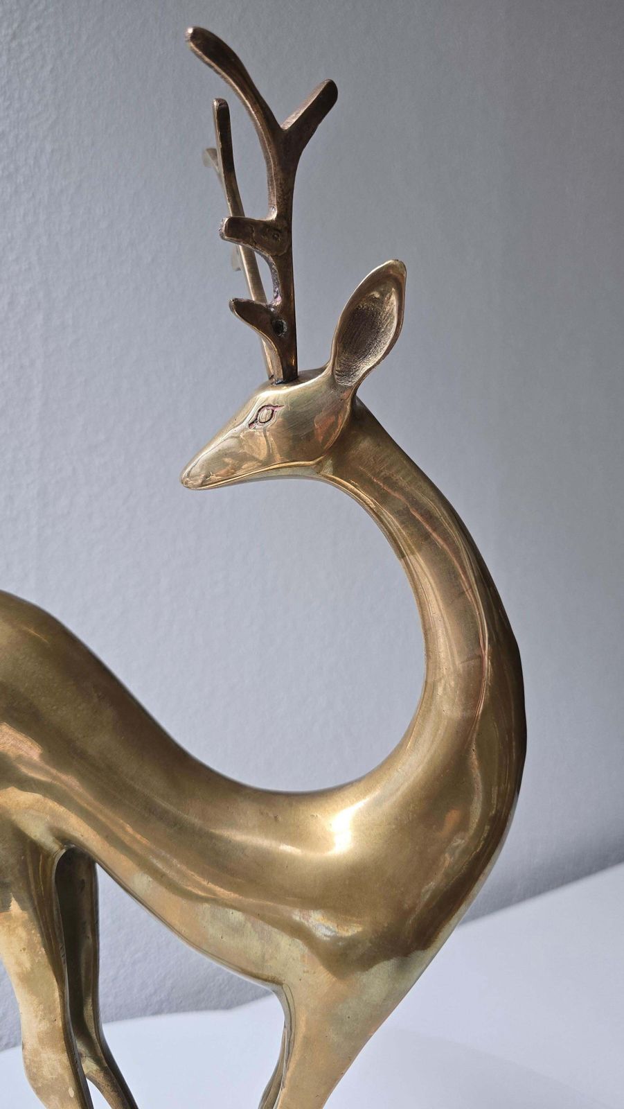 photo furniture Mid Century Modern Brass Gazelle Sculpture, Circa 1950s