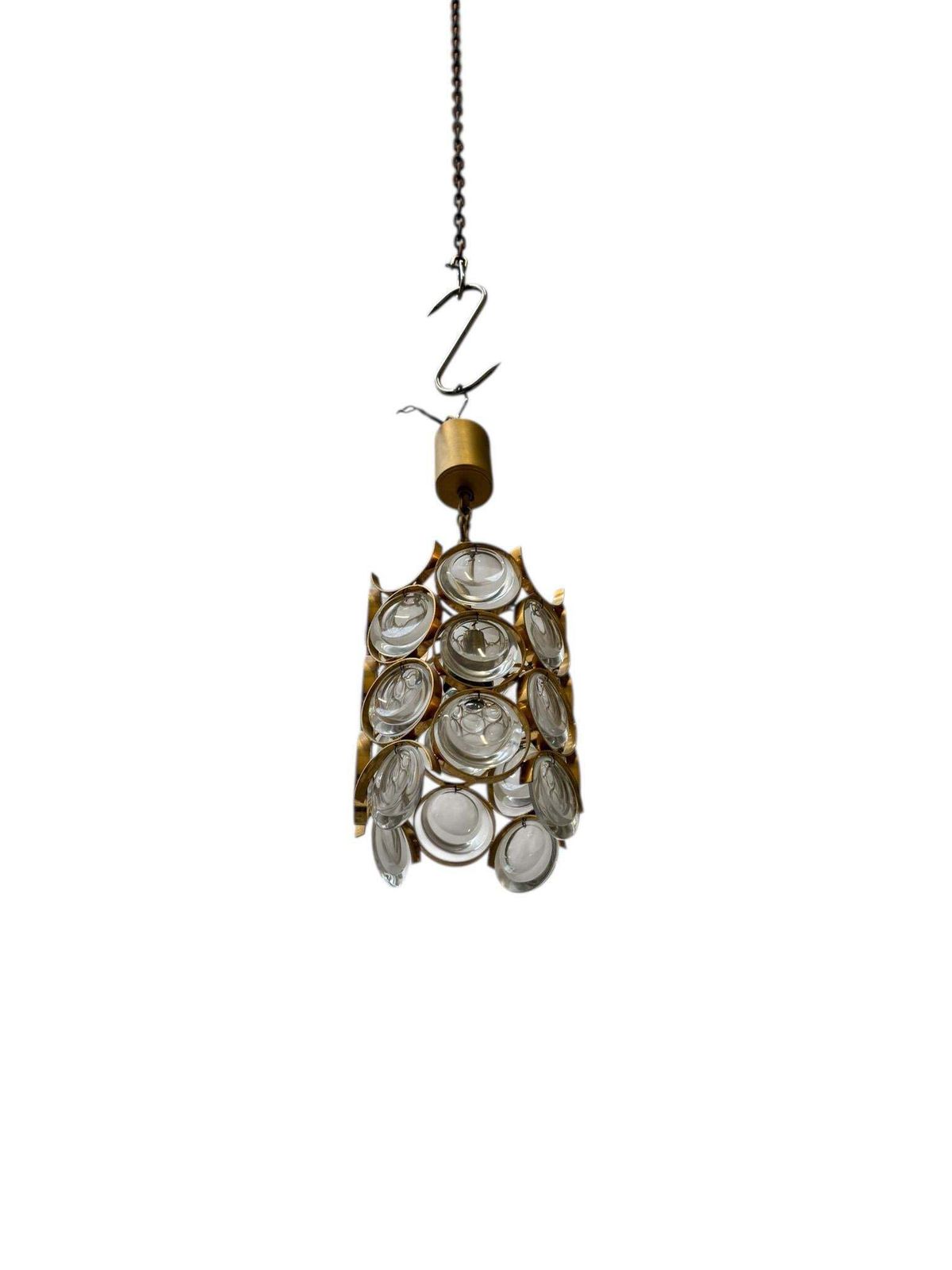 Hollywood Regency Pendant Lamp By Gaetano Sciolari For Palwa Germany, 1970s photo for sale