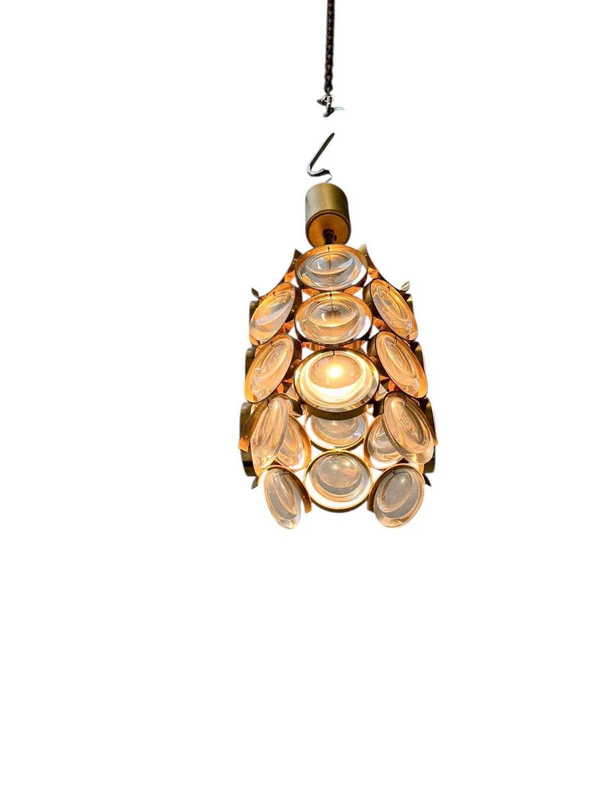 Hollywood Regency Pendant Lamp By Gaetano Sciolari For Palwa Germany, 1970s photo vintage