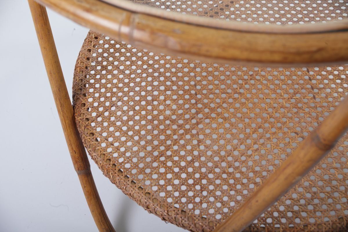 763.0 Mid Century Bamboo Lounge Chairs & Table By Alan Fuchs For Uluv, 1960s, Set Of 3 photo