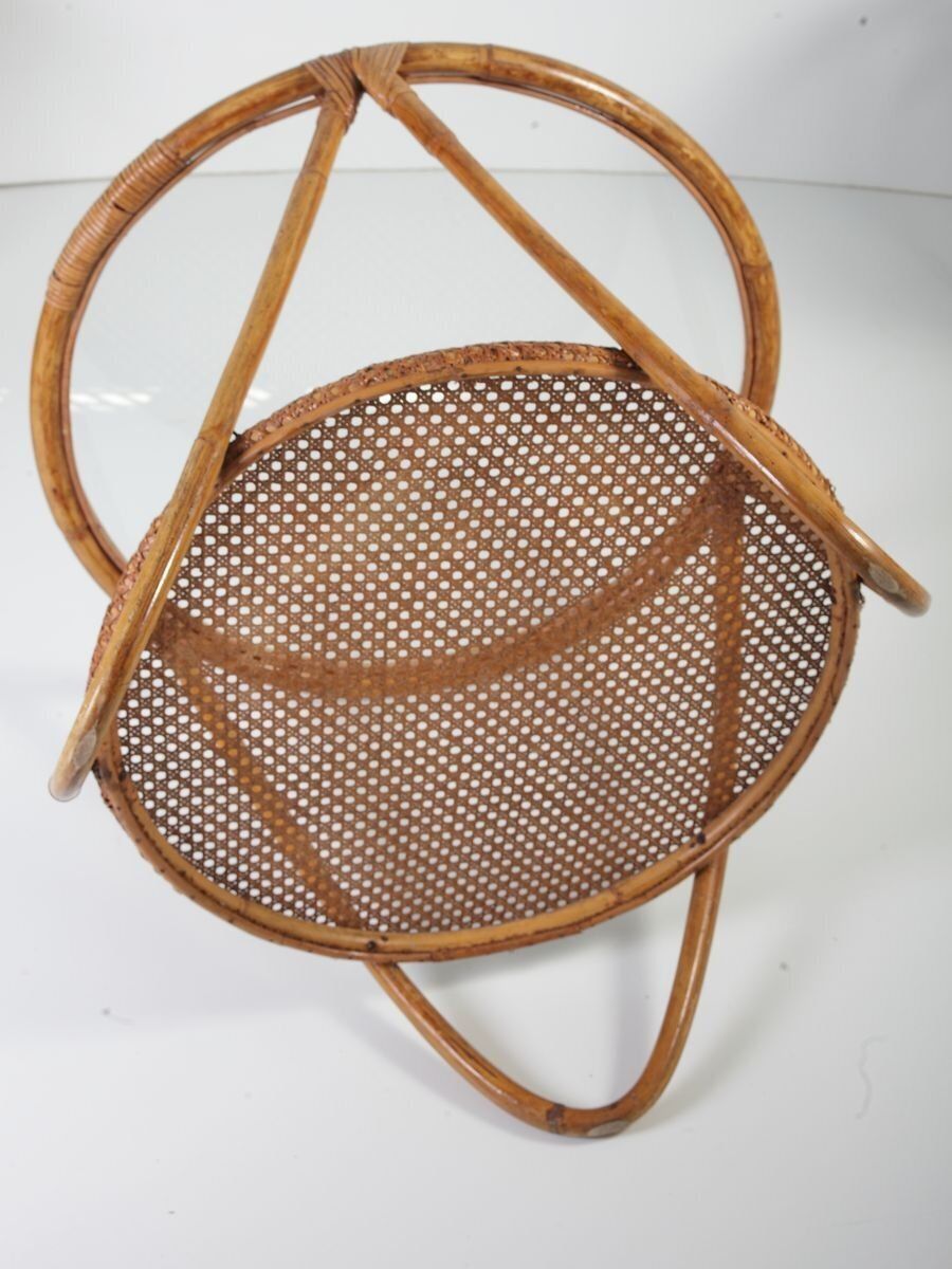 photo vintage Mid Century Bamboo Lounge Chairs & Table By Alan Fuchs For Uluv, 1960s, Set Of 3