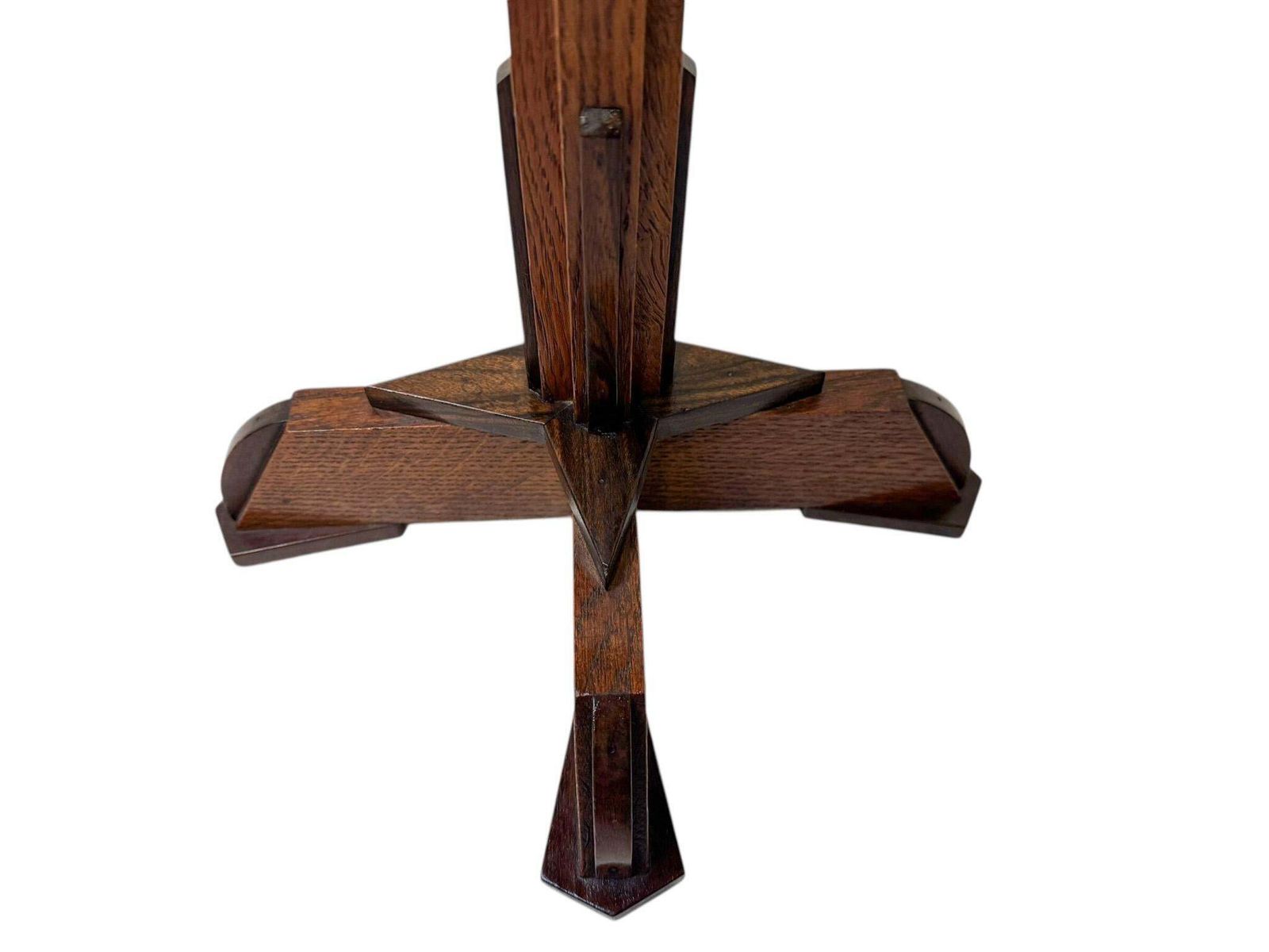 photo for sale Art Deco Amsterdamse School Petite Pedestal Table, 1920s