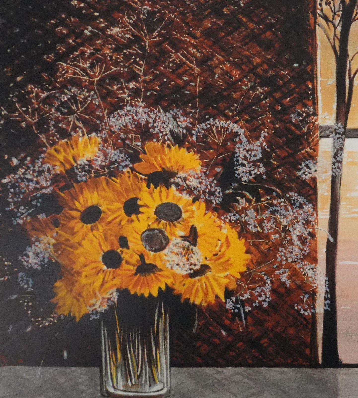 Michel Henrybouquet Of Yellow Flowers   Original Handsigned Lithograph photo 115.0