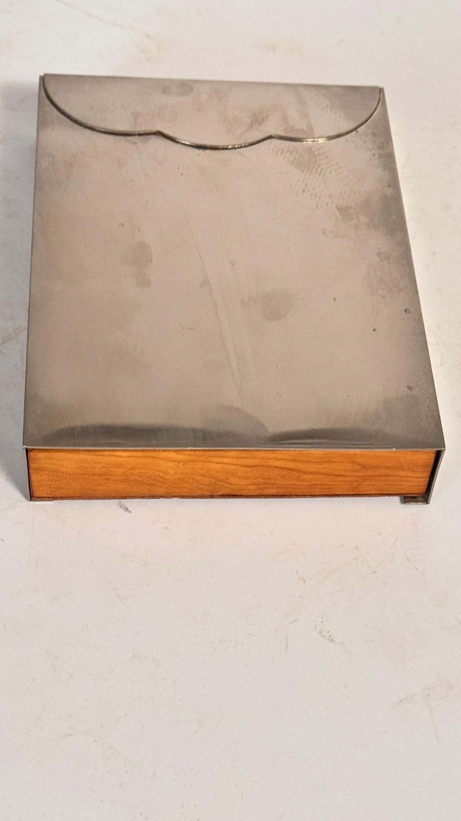 Metal And Wood Sliding Box – France, 1970s – In The Style Of Maria Pergay photo 478.0