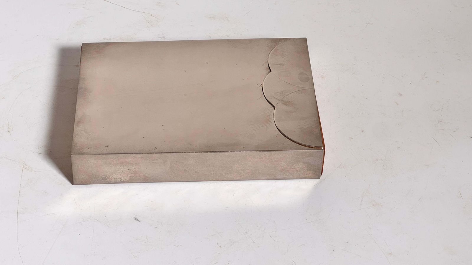 Metal And Wood Sliding Box – France, 1970s – In The Style Of Maria Pergay photo vinterior