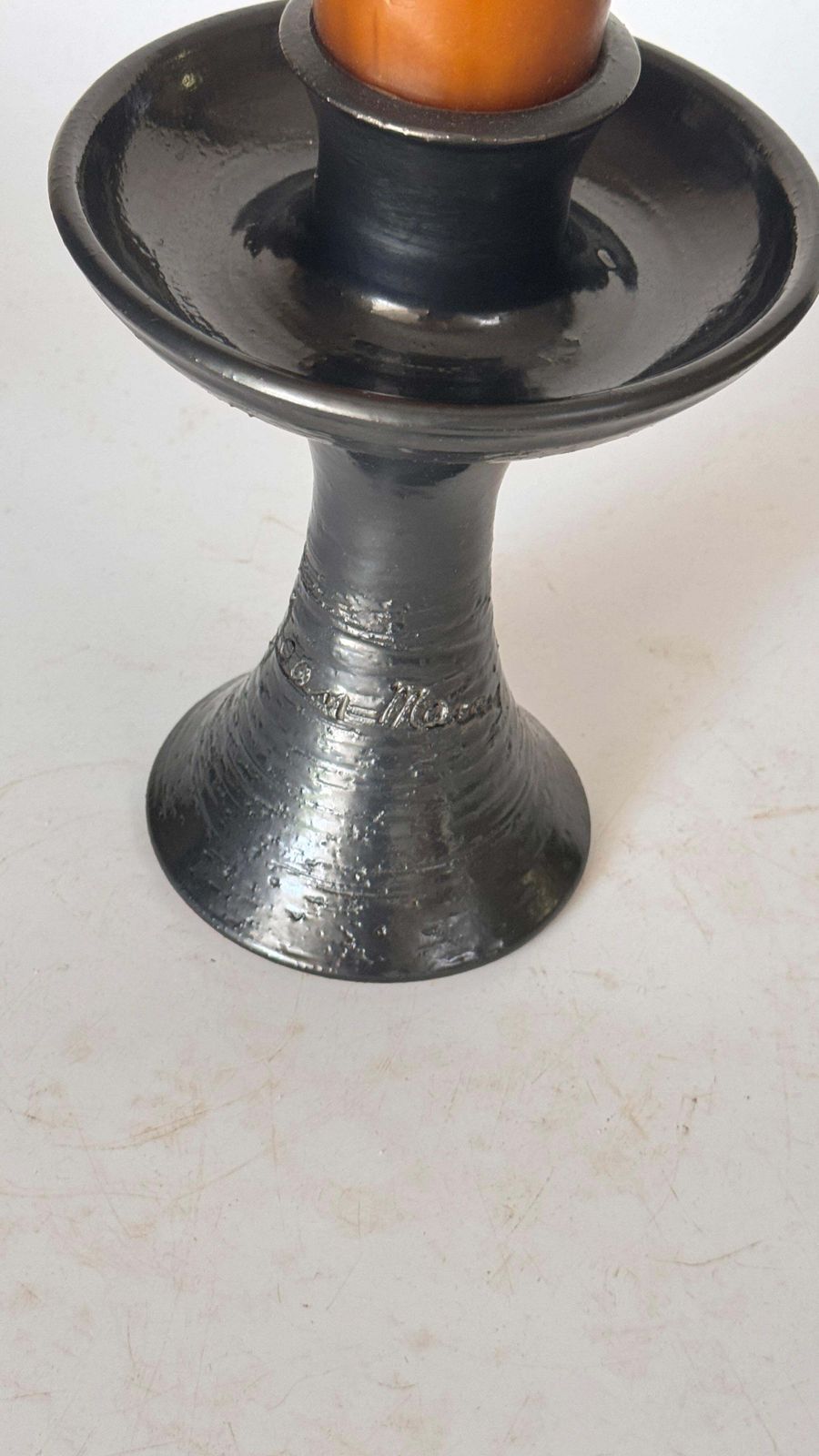 photo for sale Ceramic Candleholder By Jean Marais – Signed – France, 1960s