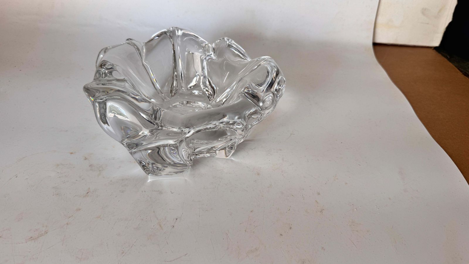 Large Crystal Ashtray By Daum – France, 1960s – Heavy Collector’s Piece photo Home Decor